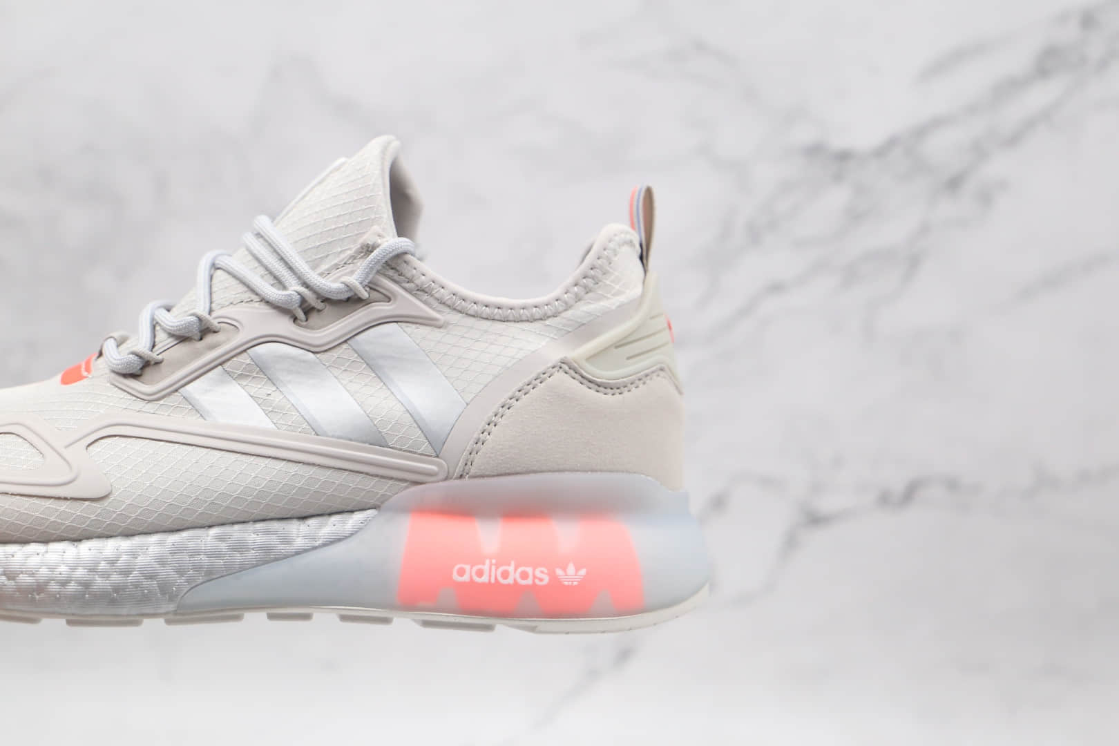 阿迪达斯Adidas Originals ZX 2K Boost纯原版本三叶草ZX 2K爆米花跑鞋灰色原楦头纸板打造 货号:FX7028