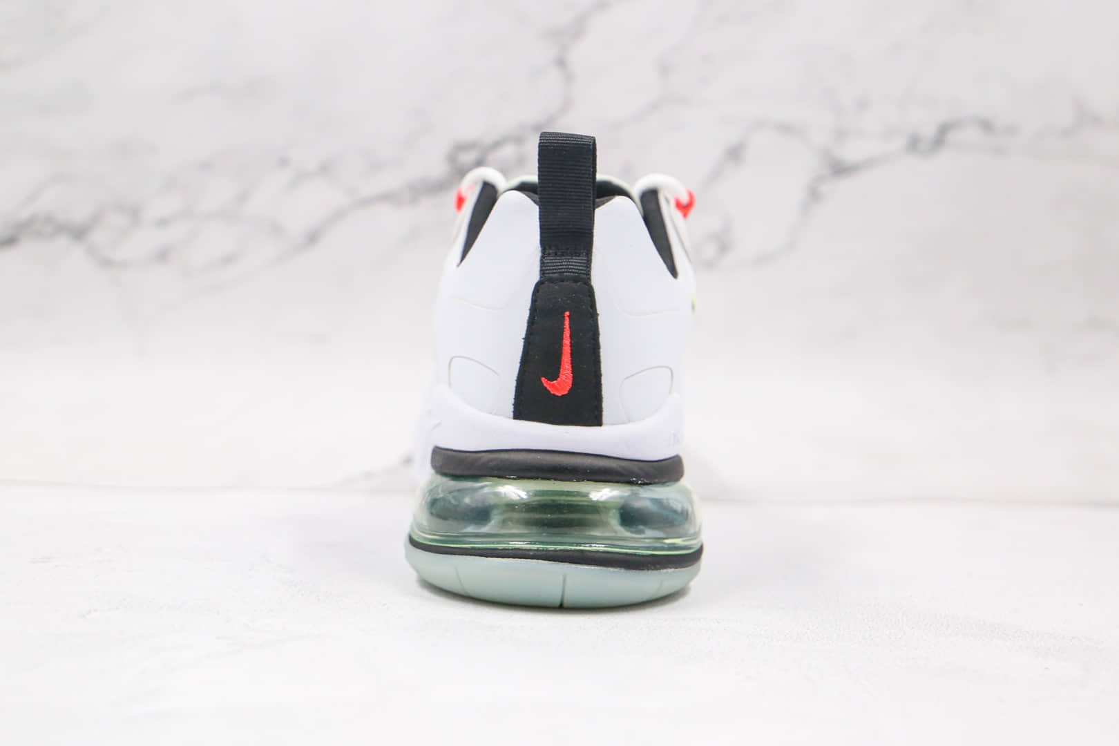 耐克Nike Air Max 270 React纯原版本半掌气垫Max270白绿黑色内置真小潘气垫 货号:CZ6685-100