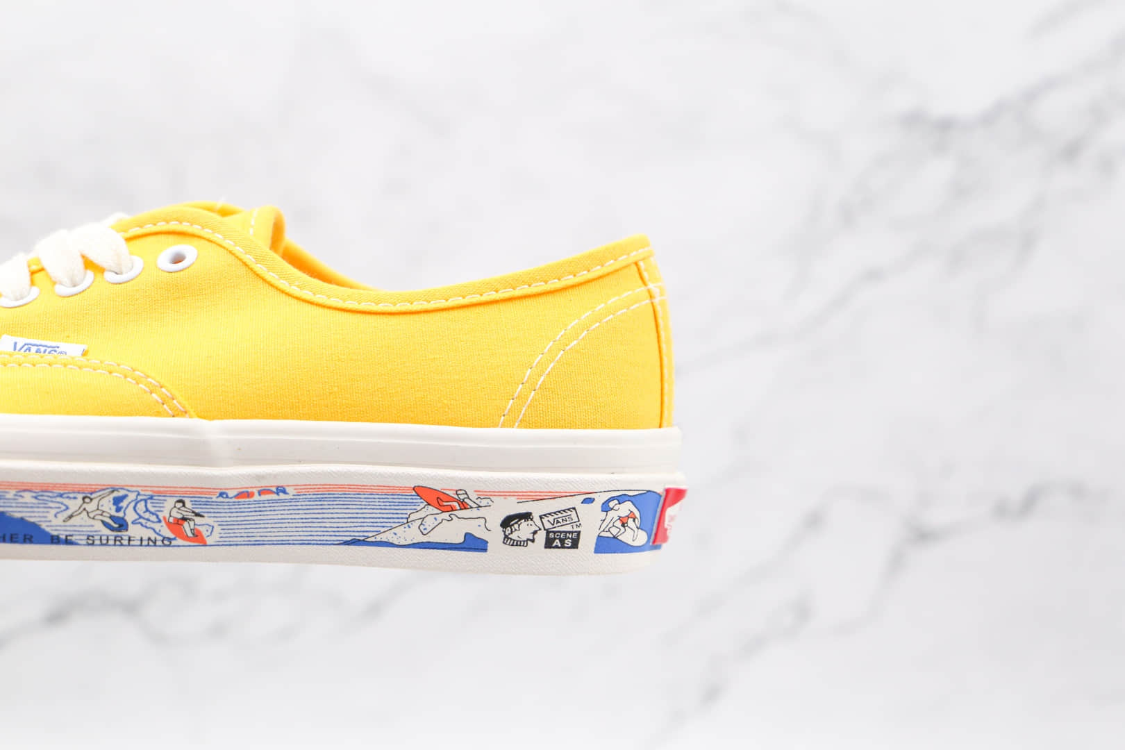 万斯Vans Authentic 44 DX公司级版本低帮安纳海姆黄色帆布冲浪图案硫化板鞋原盒原标 货号:VN0A54F341Q