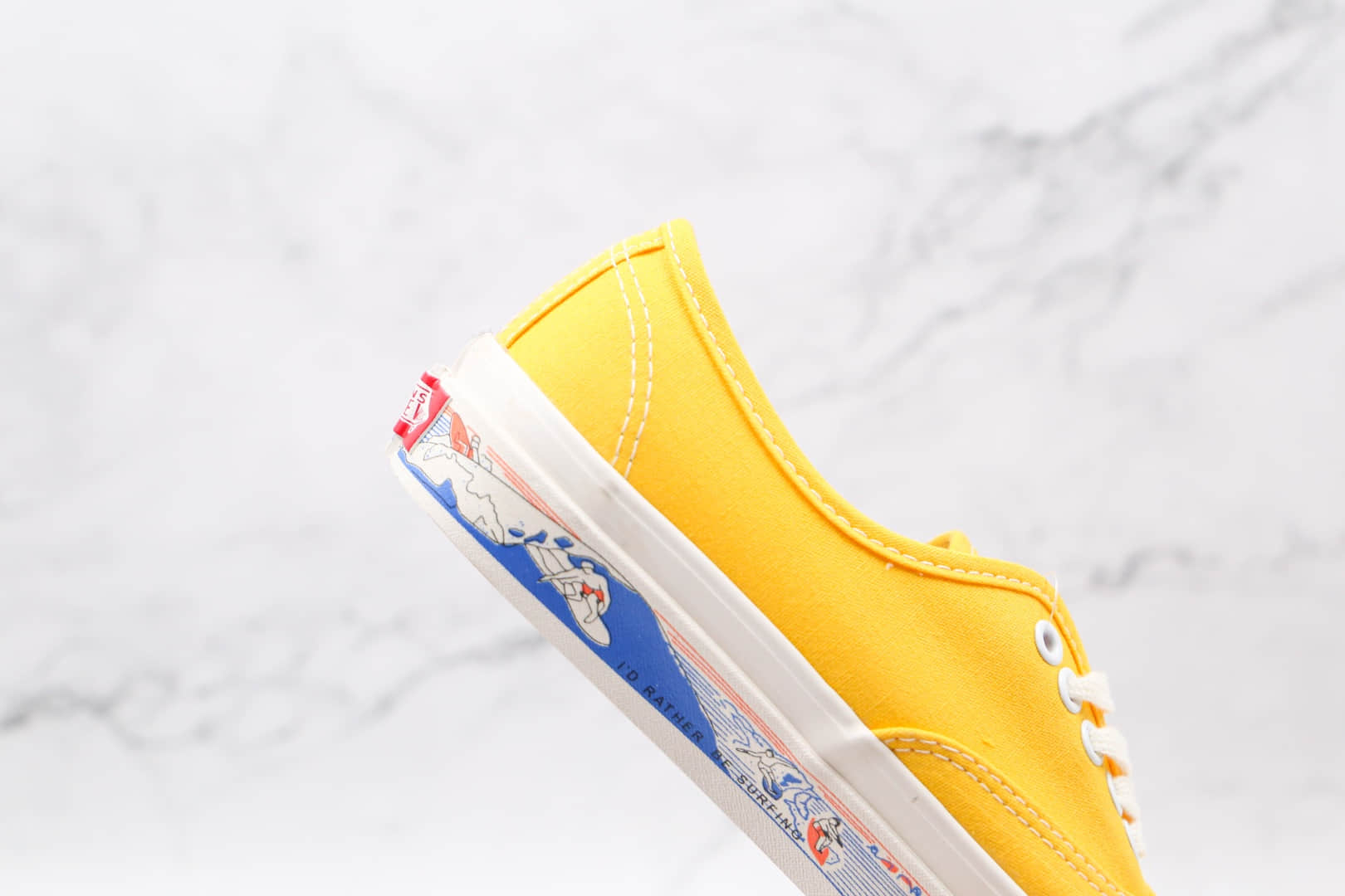 万斯Vans Authentic 44 DX公司级版本低帮安纳海姆黄色帆布冲浪图案硫化板鞋原盒原标 货号:VN0A54F341Q