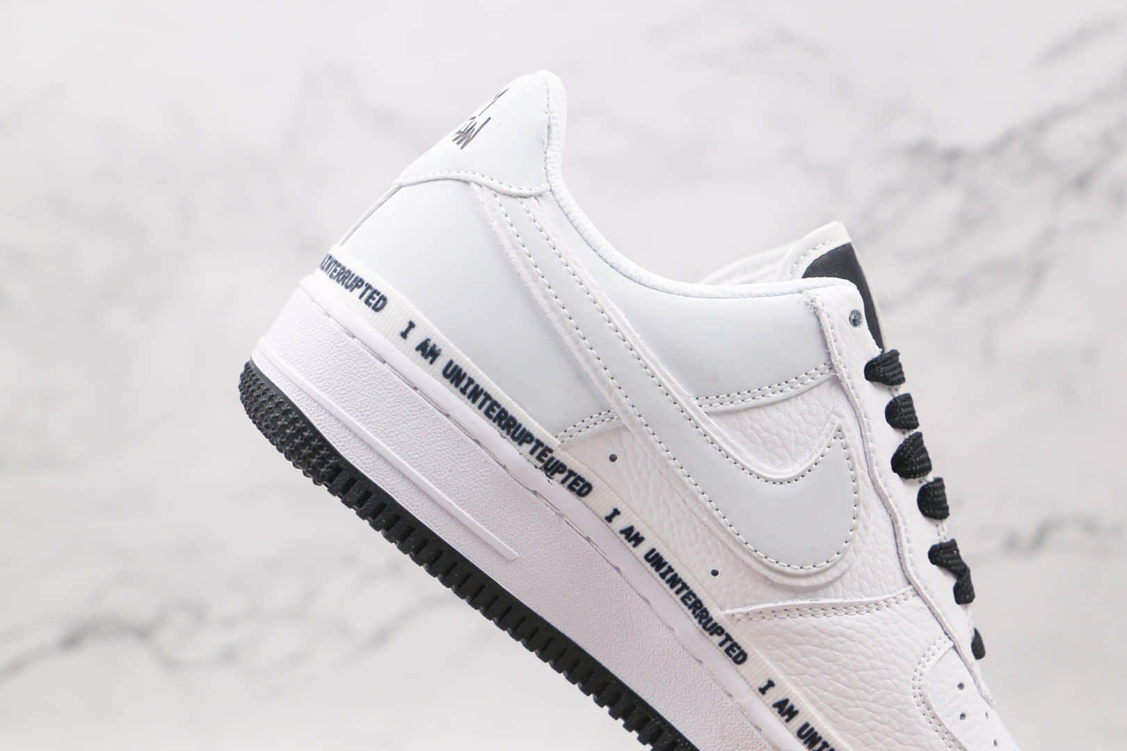 耐克Nike Air Forece 1 x Uninterrupted MORE THAN联名款纯原版本低帮空军一号白黑签名涂鸦板鞋原盒配件齐全 货号:352267-801