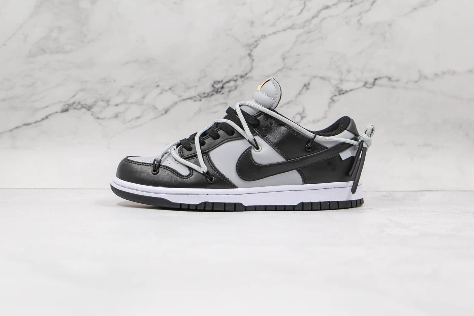 耐克Nike Dunk Low x Futura x OFF-WHITE纯原版本低帮OW DUNK黑灰色板鞋原楦头纸板打造原盒原标 货号:BQ6817-188