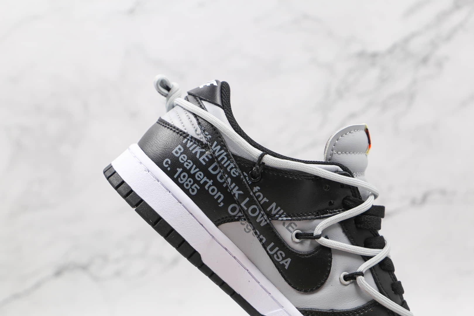 耐克Nike Dunk Low x Futura x OFF-WHITE纯原版本低帮OW DUNK黑灰色板鞋原楦头纸板打造原盒原标 货号:BQ6817-188