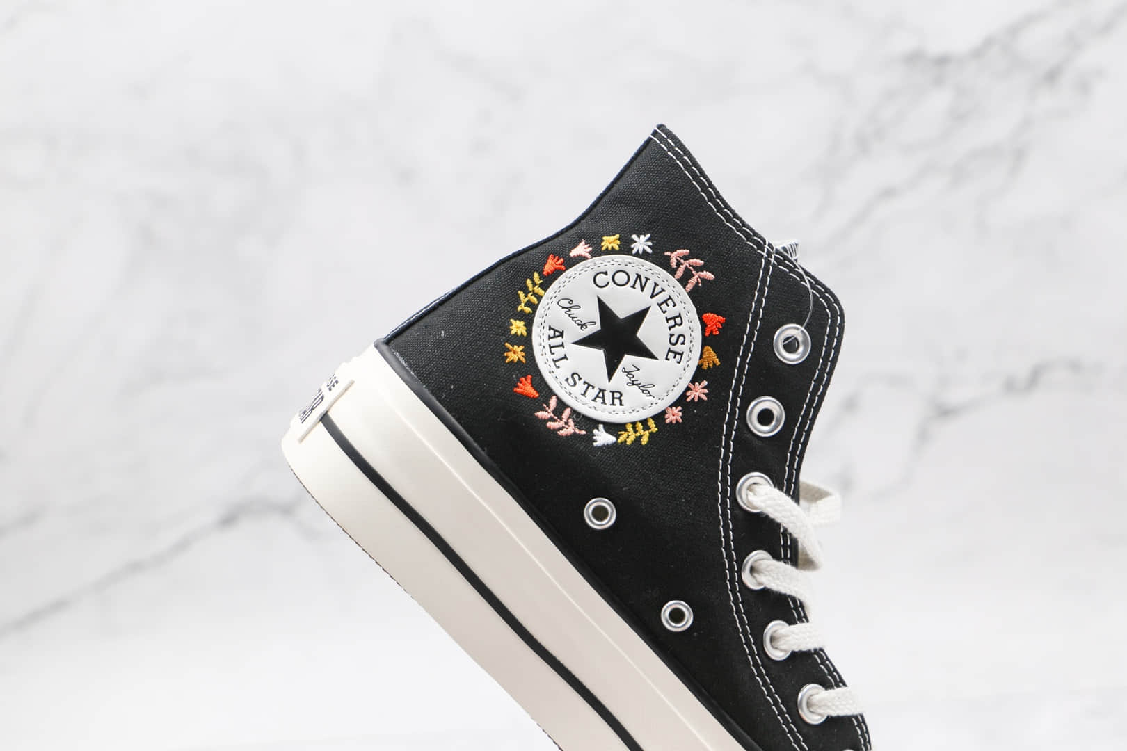 匡威CONVERSE 1970S公司级版本厚底黑色刺绣星辰大海配色硫化板鞋原鞋开模一比一打造 货号:571085C