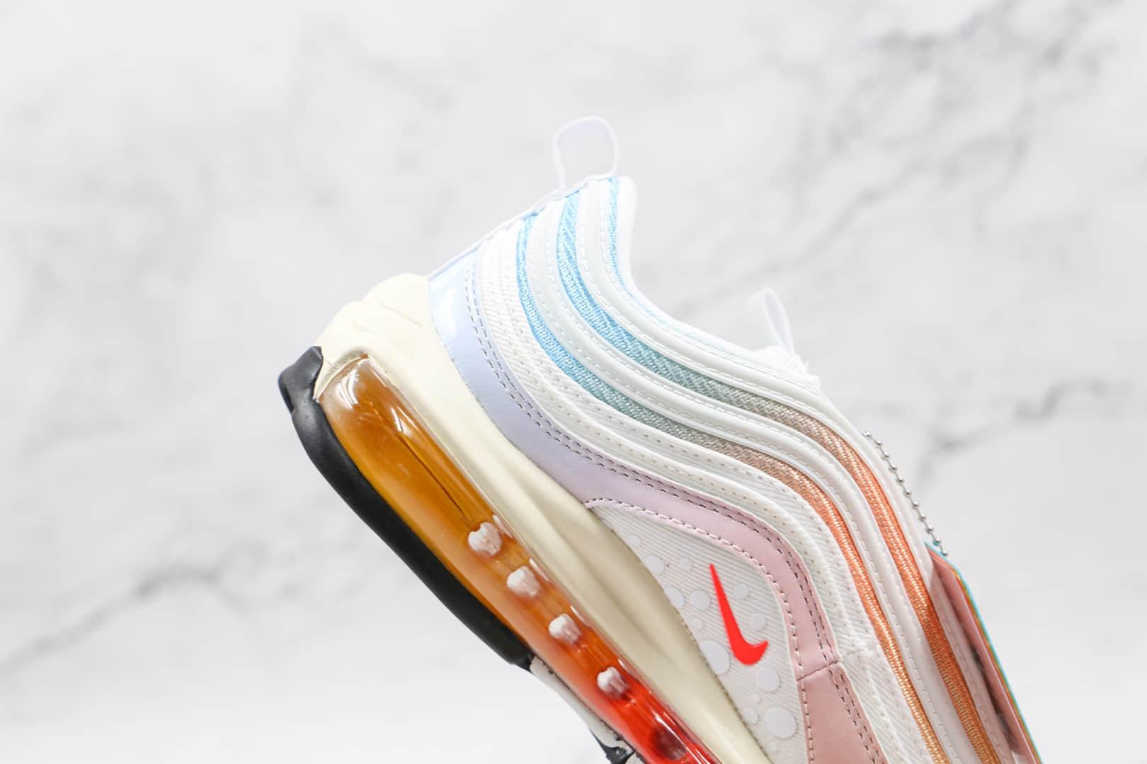 耐克Nike Air Max 97纯原版本子弹头复古气垫鞋Max97粉色渐变内置真小潘气垫 货号:DD8500-161