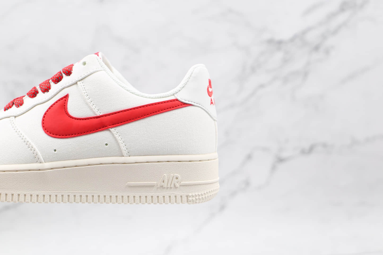 耐克Nike Air Force 1 Low 07纯原版本低帮空军一号灰白红色帆布板鞋内置气垫 货号:315122-103
