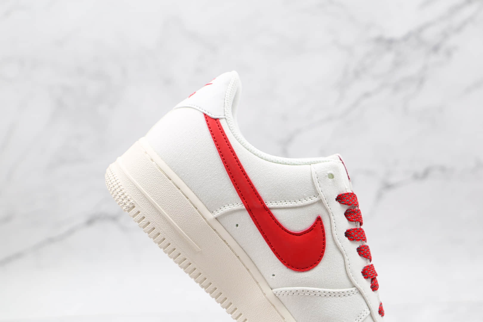 耐克Nike Air Force 1 Low 07纯原版本低帮空军一号灰白红色帆布板鞋内置气垫 货号:315122-103