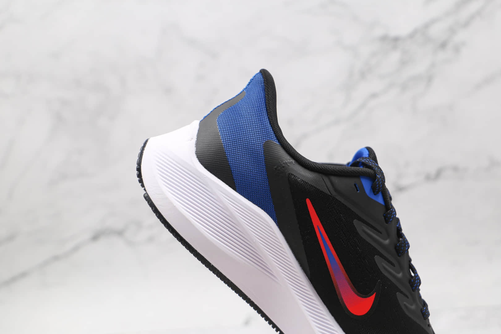 耐克NIKE AIR ZOOM PEGASUS 7X纯原版本登月7代黑蓝红色马拉松跑鞋原档案数据开发 货号：CJ0291-006