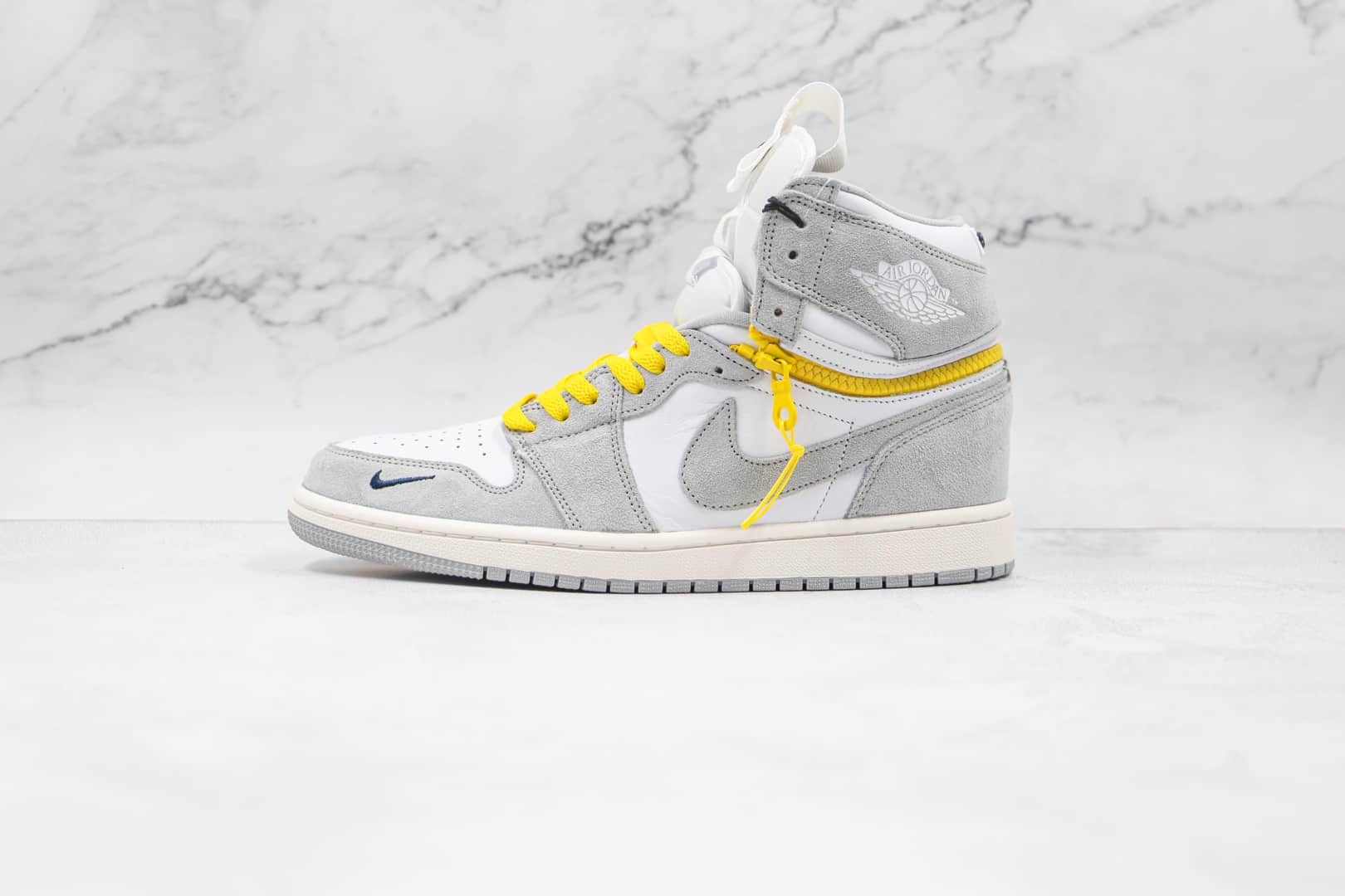 乔丹Air Jordan 1 High Switch Light Smoke Grey纯原版本高帮AJ1拉链款浅烟灰色板鞋原档案数据开发 货号:CW6576-100