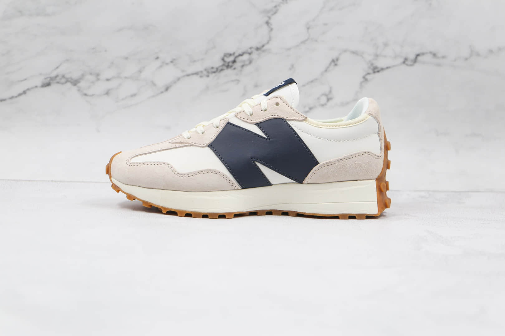 新百伦New Balance 327纯原版本复古慢跑鞋NB327白黑色原盒原标 货号:WS327KB