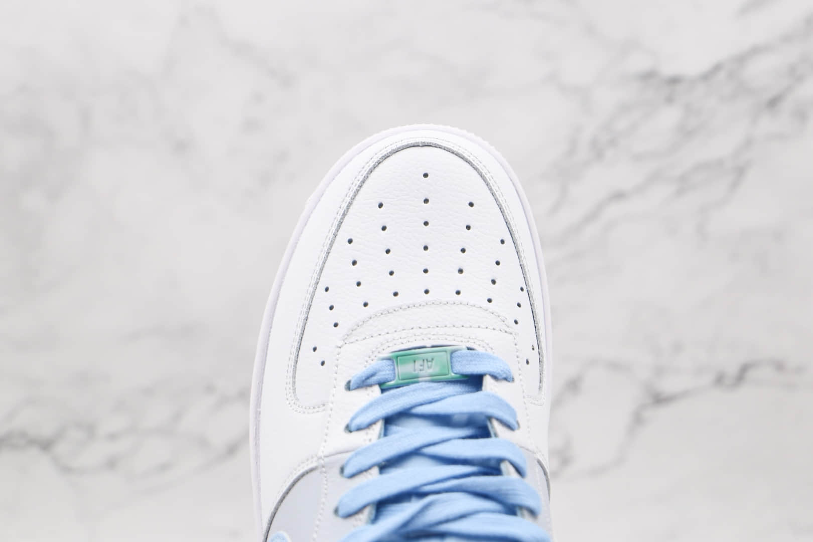 耐克Nike Air Force 1 Low Psychic Blue纯原版本低帮空军一号白灰蓝扎染通灵蓝板鞋内置气垫 货号:CZ0337-400