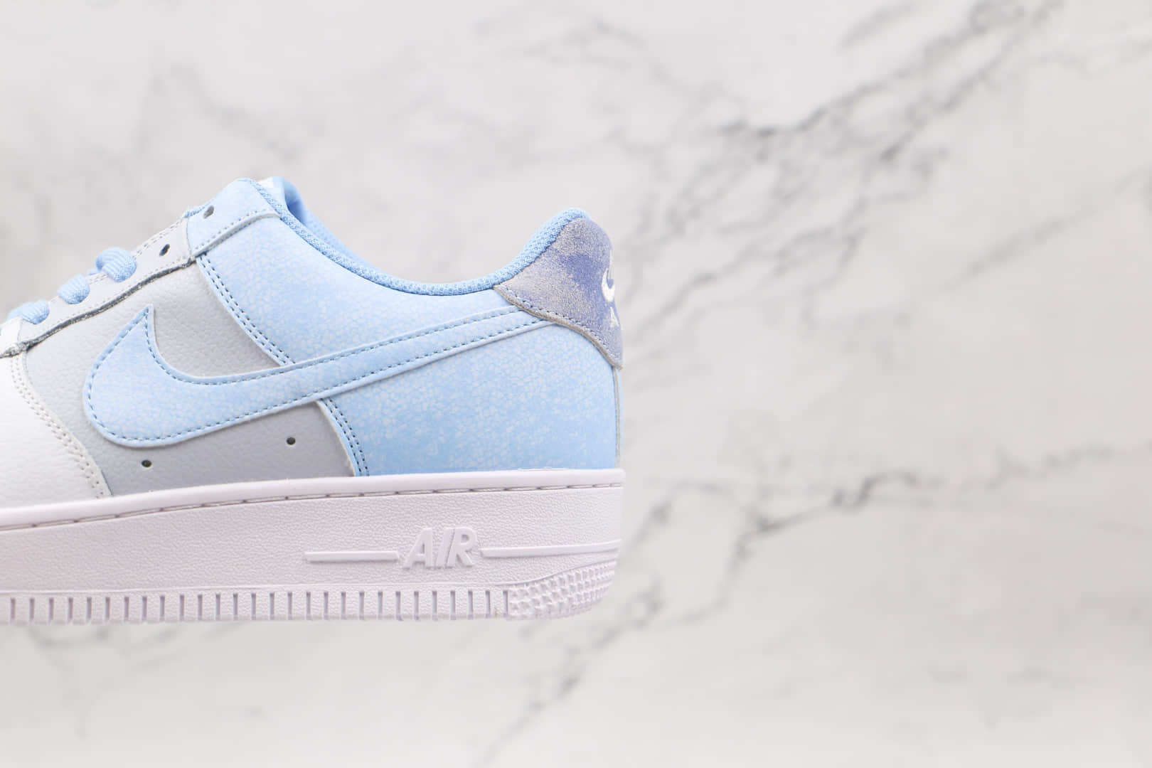 耐克Nike Air Force 1 Low Psychic Blue纯原版本低帮空军一号白灰蓝扎染通灵蓝板鞋内置气垫 货号:CZ0337-400
