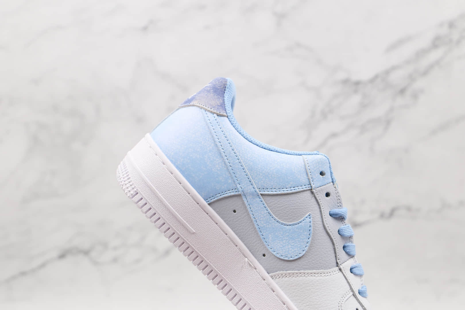 耐克Nike Air Force 1 Low Psychic Blue纯原版本低帮空军一号白灰蓝扎染通灵蓝板鞋内置气垫 货号:CZ0337-400
