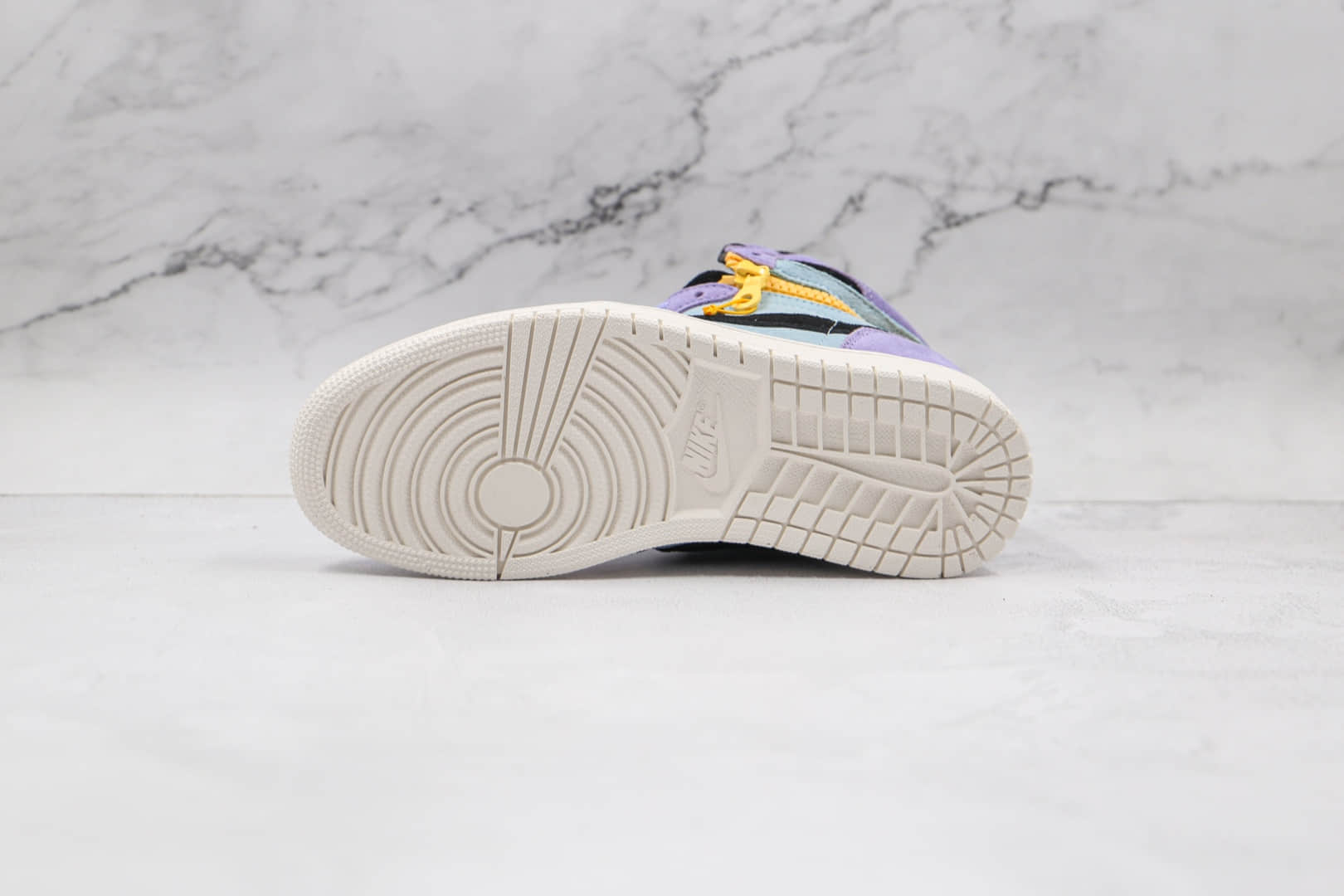 乔丹Air Jordan 1 High Switch纯原版本高帮AJ1香芋紫拉链款板鞋原楦头纸板打造 货号:CW6576-500