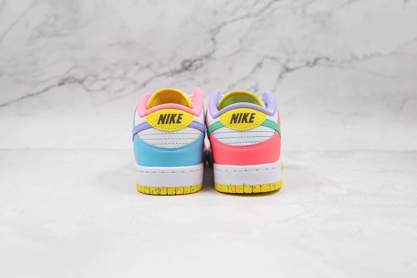 耐克Nike SB Dunk Low纯原版本低帮SB DUNK白紫粉绿蓝色鸳鸯彩色拼接板鞋原楦头纸板打造 货号:DD1872-100
