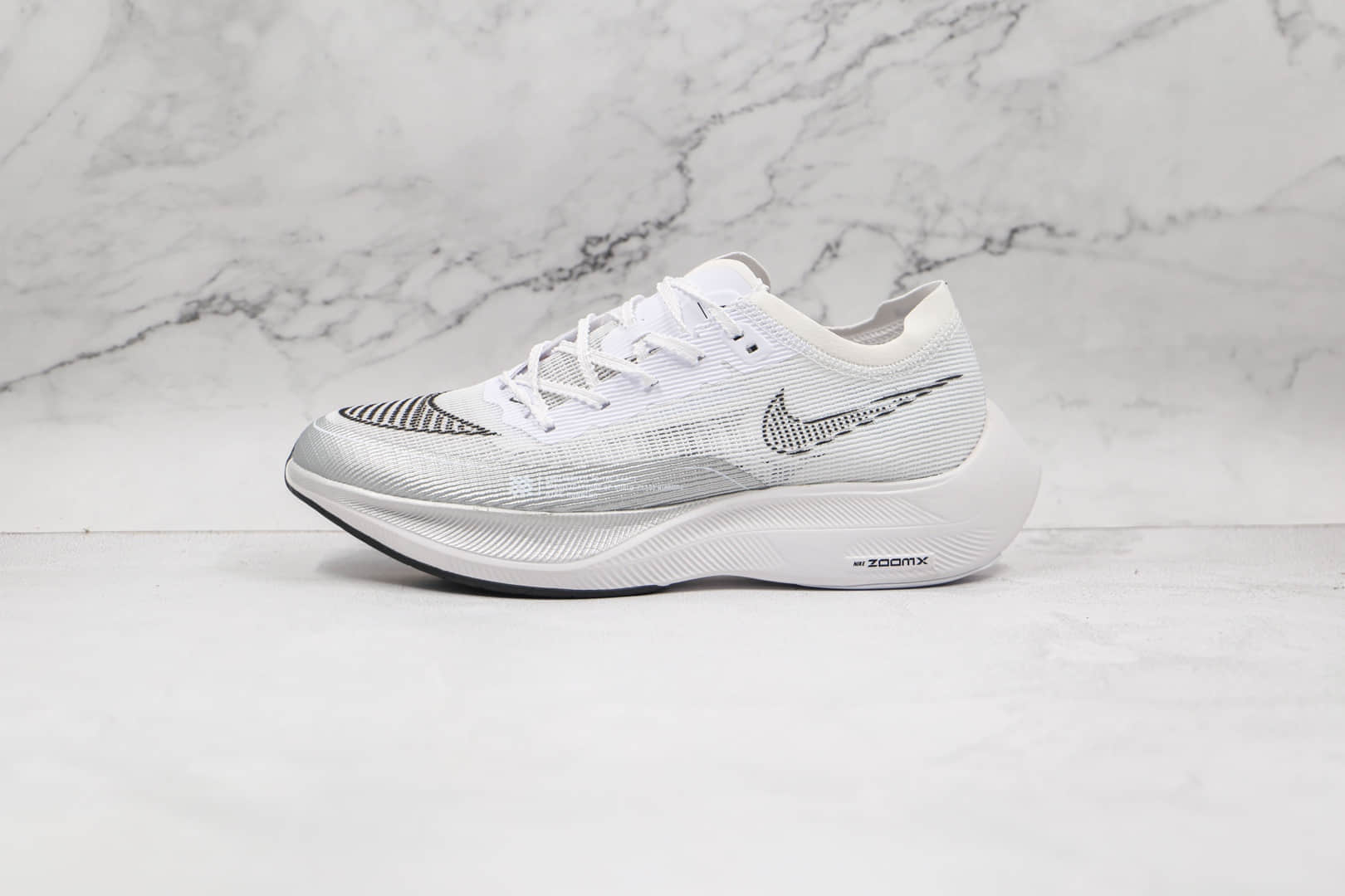 耐克Nike ZoomX Vaporfly Next%纯原版本白银色Next%半透明网纱跑步鞋原楦头纸板打造 货号:CU4123-100