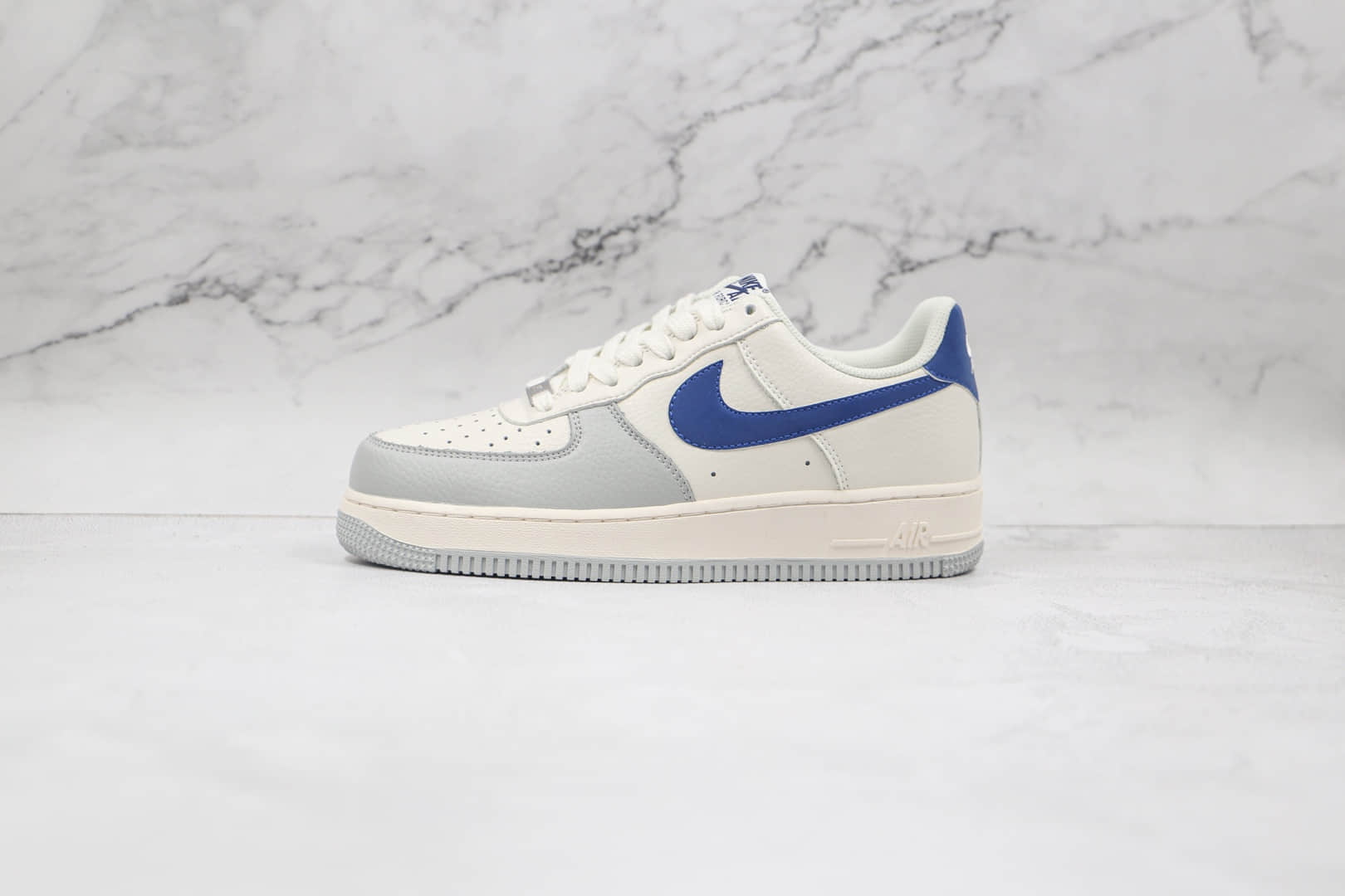 耐克Nike AIR FMRCE 1 Low纯原版本低帮空军一号小巴黎雾霾蓝板鞋内置全掌Sole气垫 货号:CT5566-033