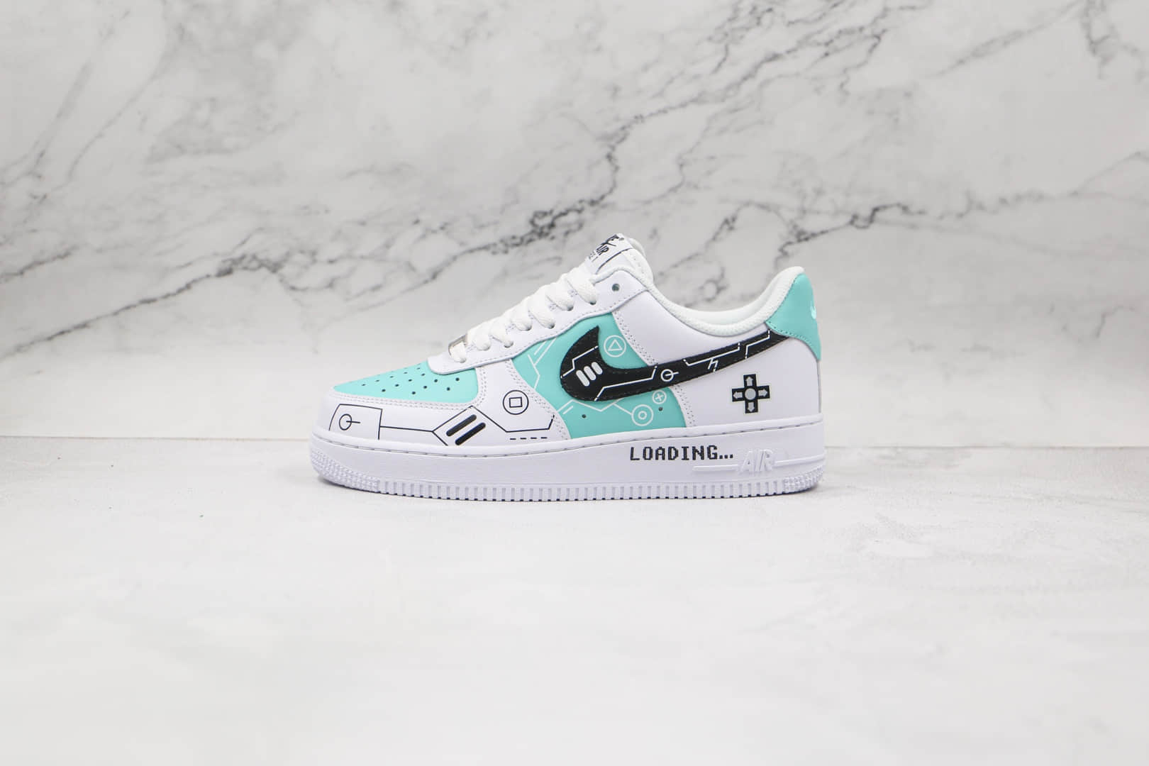 耐克Nike Air Force 1 Low 07纯原版本低帮空军一号PS5电玩主题蒂芙尼绿板鞋内置气垫 货号:CW2288-114