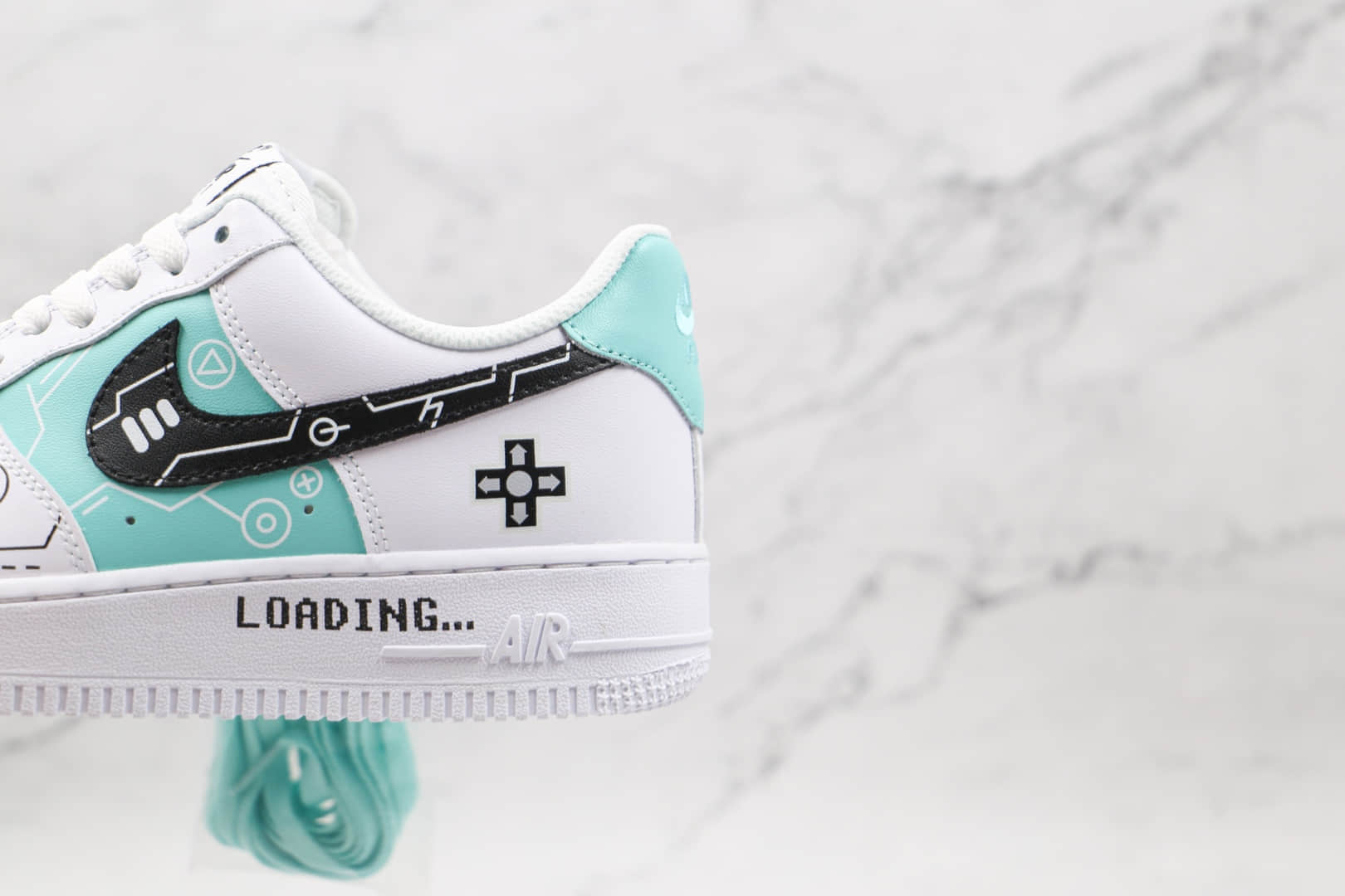 耐克Nike Air Force 1 Low 07纯原版本低帮空军一号PS5电玩主题蒂芙尼绿板鞋内置气垫 货号:CW2288-114