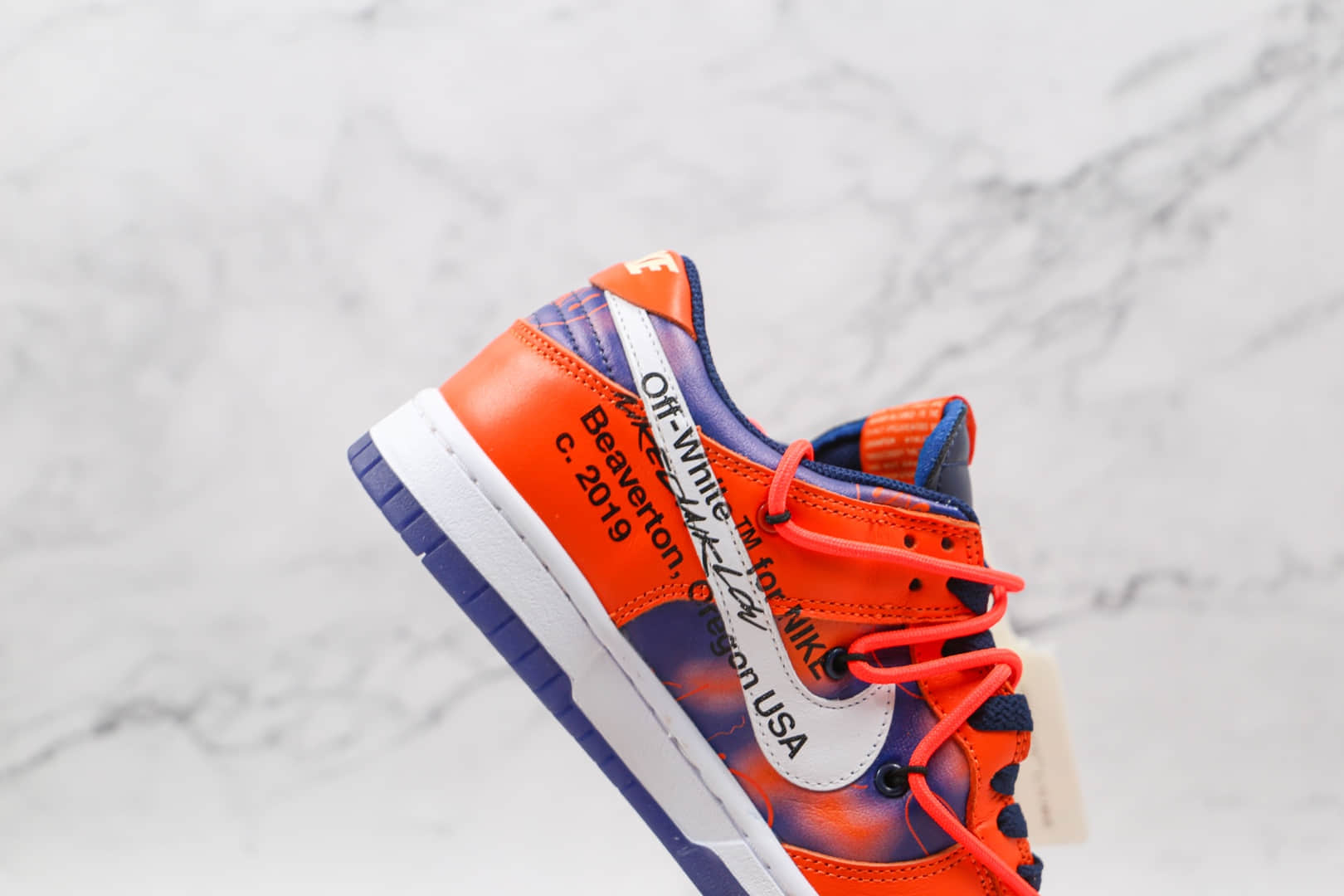 耐克Nike Dunk Low x Future x Off white三方联名款纯原版本低帮OW DUNK蓝橙色板鞋原楦头纸板打造 货号:DD0856-801