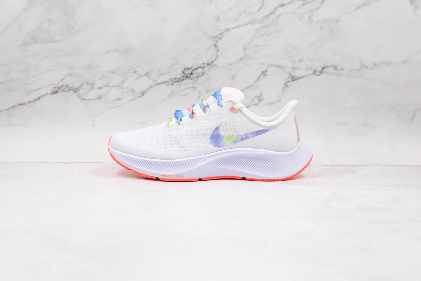 耐克NIKE AIR ZOOM PEGASUS 7X纯原版本登月7代白色彩虹钩马拉松跑步鞋原盒原标 货号:DD9667-100