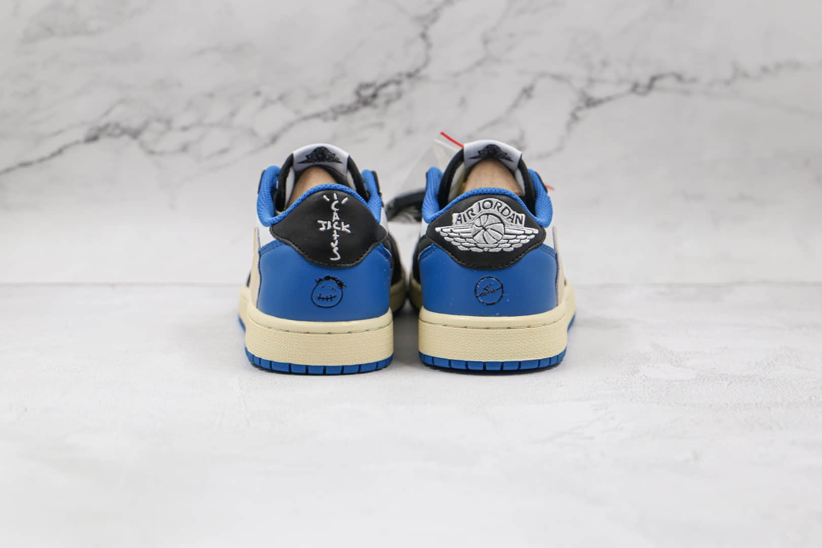 乔丹Air Jordan 1 High OG TS SP纯原版本低帮AJ1白蓝色闪电倒勾板鞋原楦头纸板打造 货号:DM7866-140