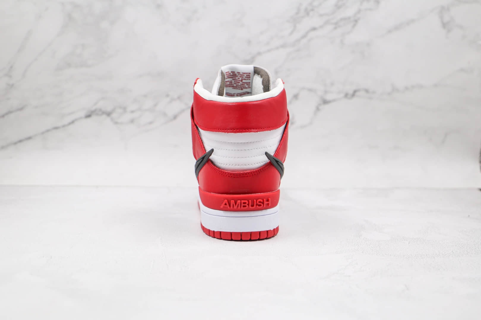 耐克Nike Dunk High x AMBUSH联名款纯原版本高帮DUNK白红色黑钩板鞋原档案数据开发 货号:CU7544-101