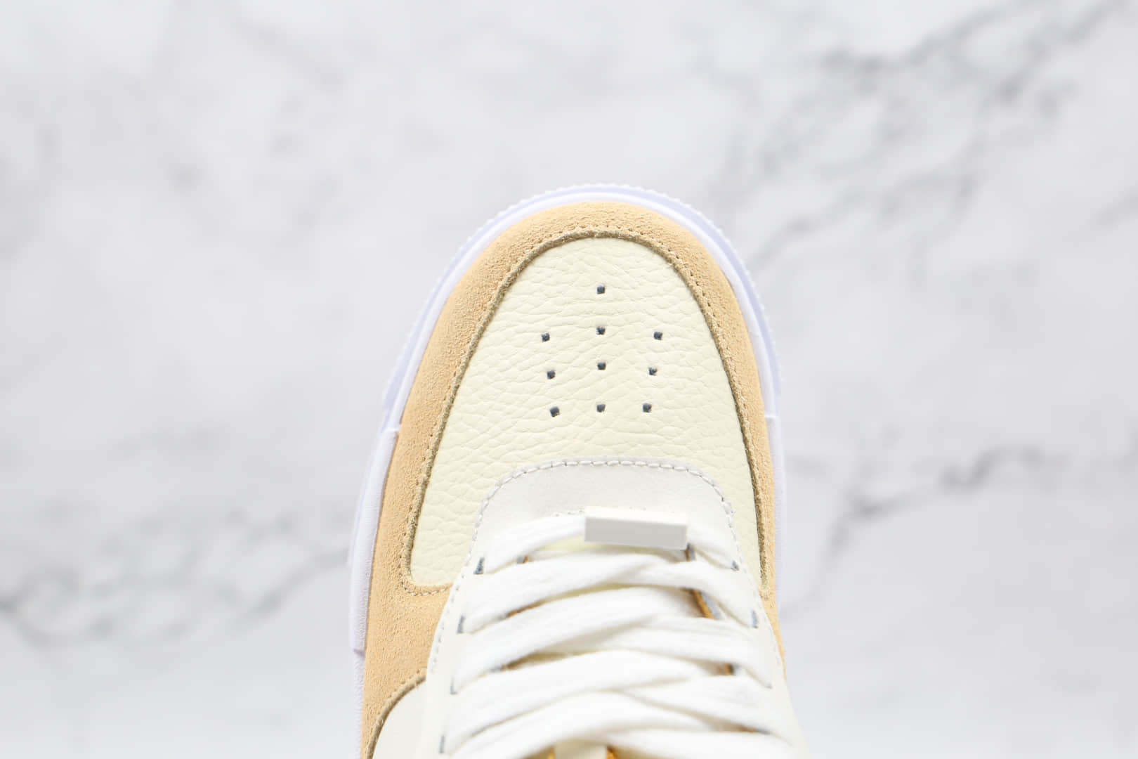 耐克Nike Air Force 1纯原版本空军一号低帮AF1解构板鞋奶茶米黄色原盒配件 货号：DH3856-100