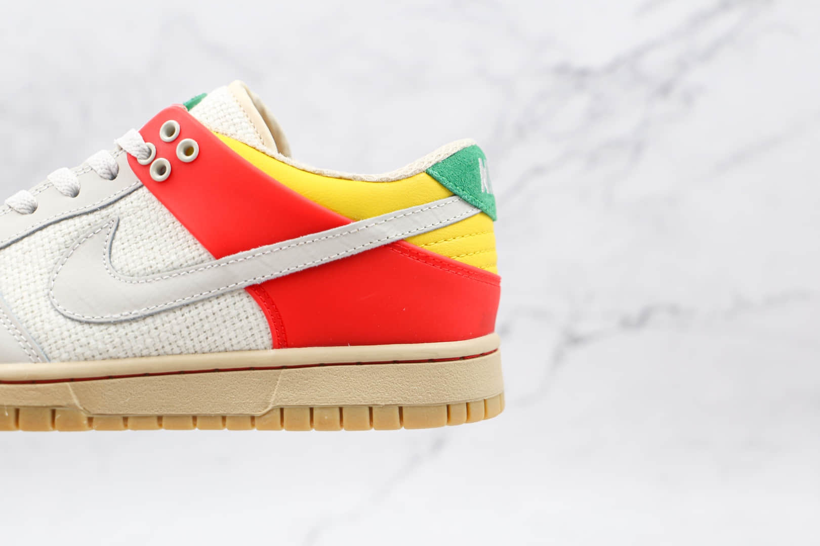 耐克Nike Air Zoom Dunkesto纯原版本低帮DUNK白灰红色平色陈奕迅同款板鞋原档案数据开发 货号:316272-201