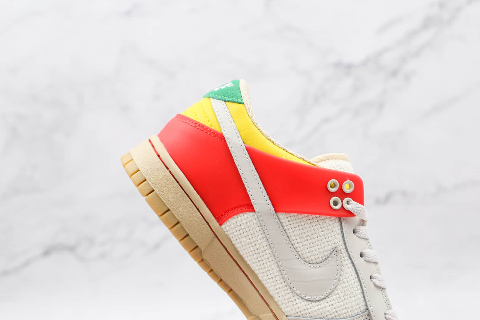 耐克Nike Air Zoom Dunkesto纯原版本低帮DUNK白灰红色平色陈奕迅同款板鞋原档案数据开发 货号:316272-201