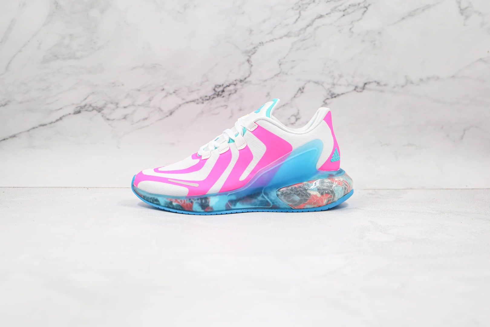 阿迪达斯Adidas AlphaBounce FT公司级版本阿尔法12代迷彩系列爆米花跑鞋灰粉色原楦打造 货号:CG3819