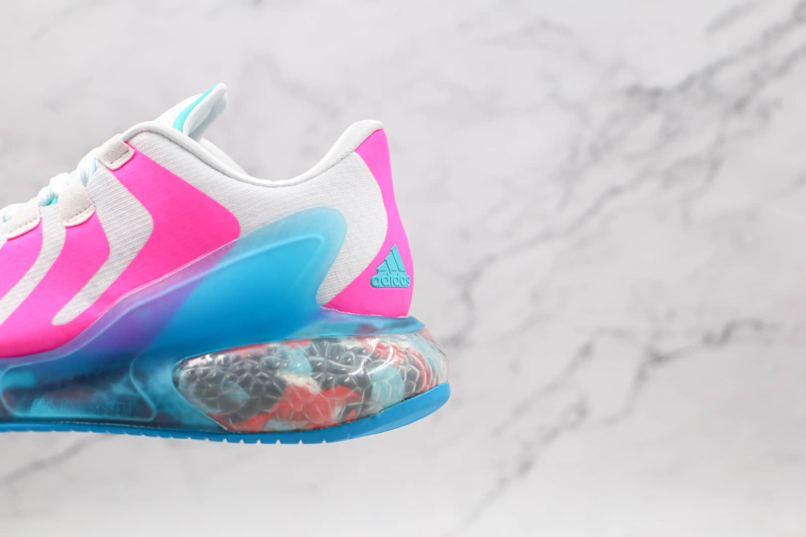 阿迪达斯Adidas AlphaBounce FT公司级版本阿尔法12代迷彩系列爆米花跑鞋灰粉色原楦打造 货号:CG3819