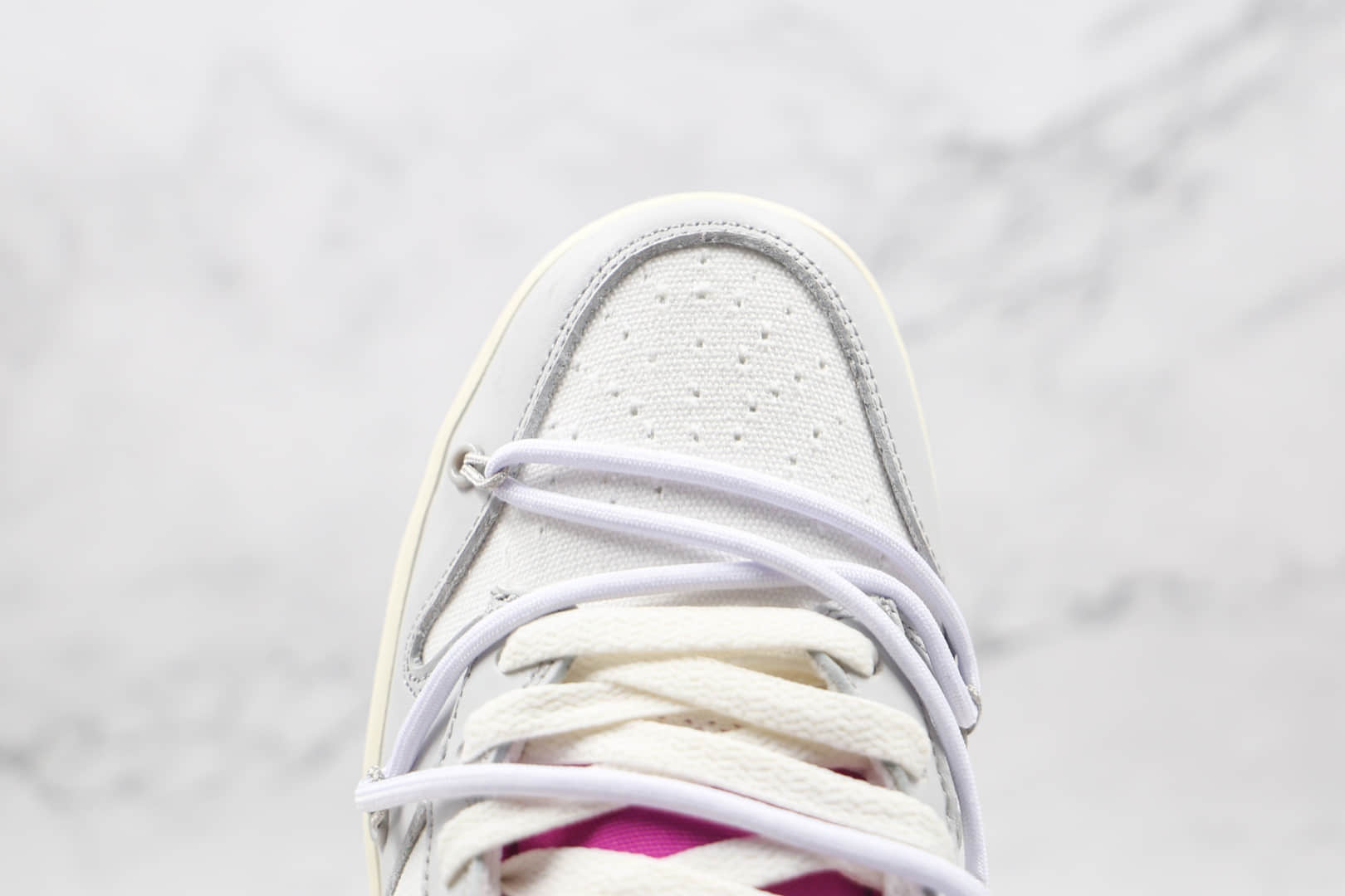 耐克Off-White x Nike SB Dunk Low“The 50 30”纯原版本OW联名Dunk板鞋灰白粉原厂原档案开发 货号:DM1602-118