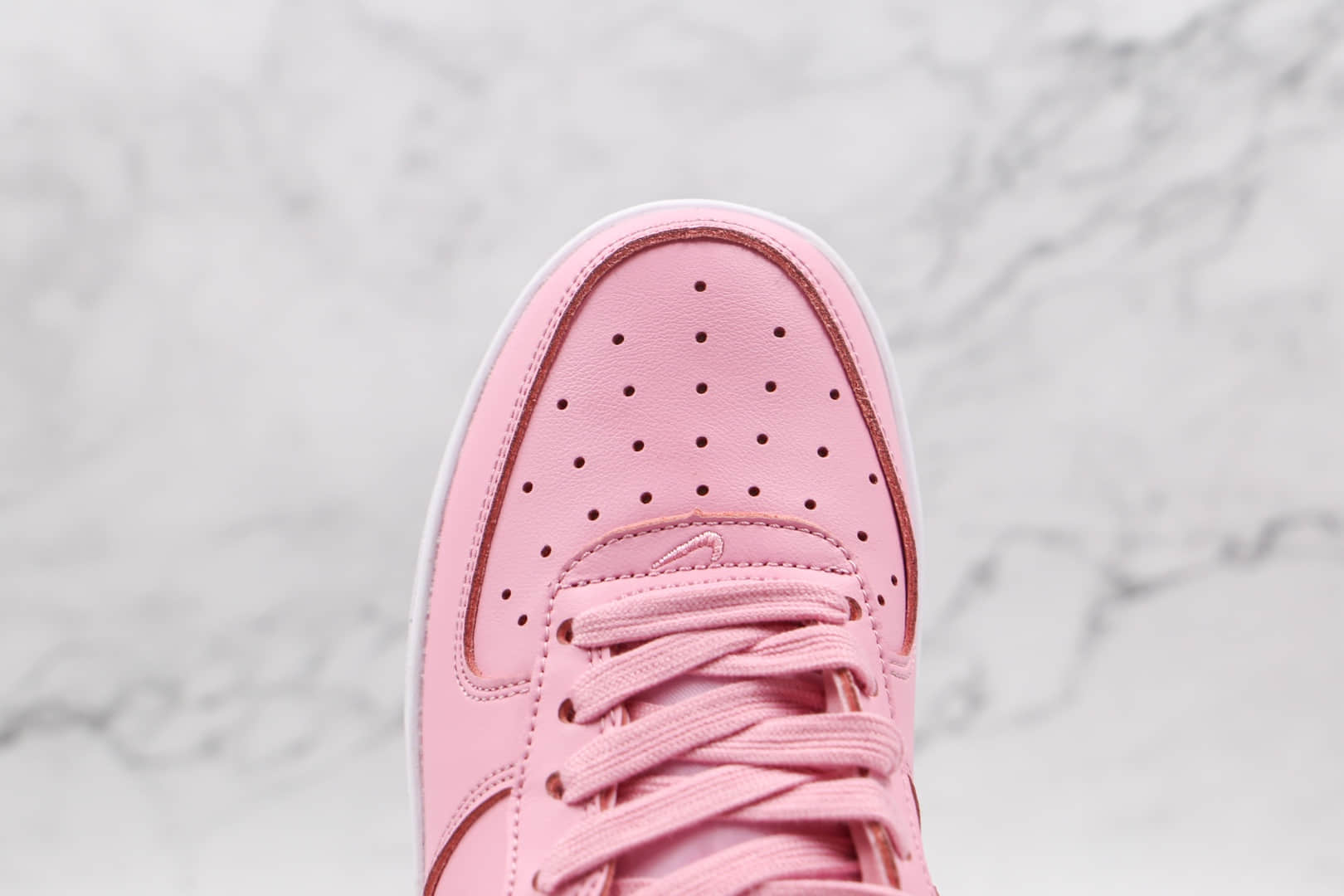 耐克Nike Air Force 1´07 Pink Red Rose纯原版本低帮空军一号粉玫瑰皮面板鞋原档案数据开发 货号:CU6312-600