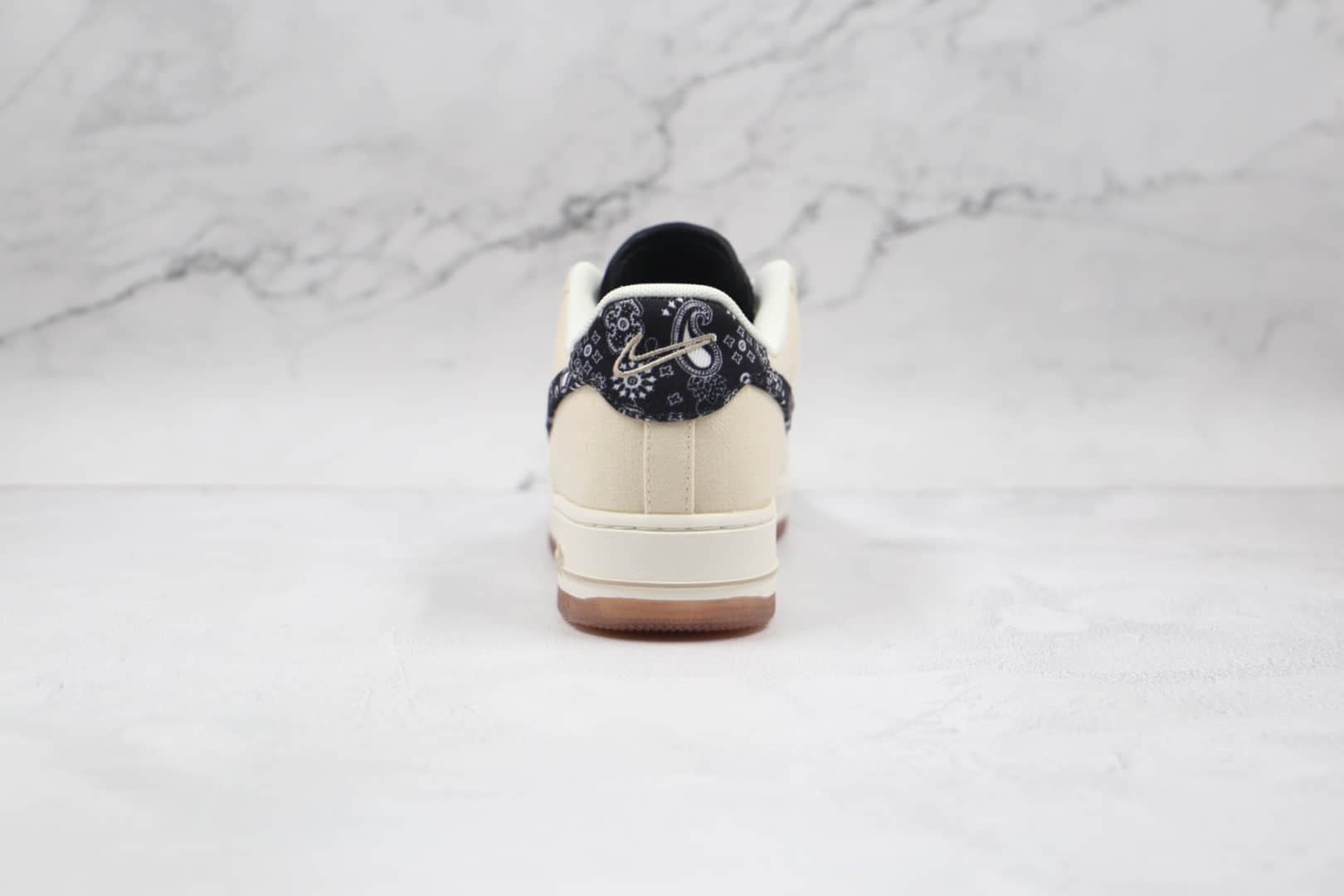 耐克Nike Air Force 1 Paisley Swooshes纯原版本低帮空军一号帆布米白色佩斯利板鞋原楦头纸板打造 货号：DJ4631-200