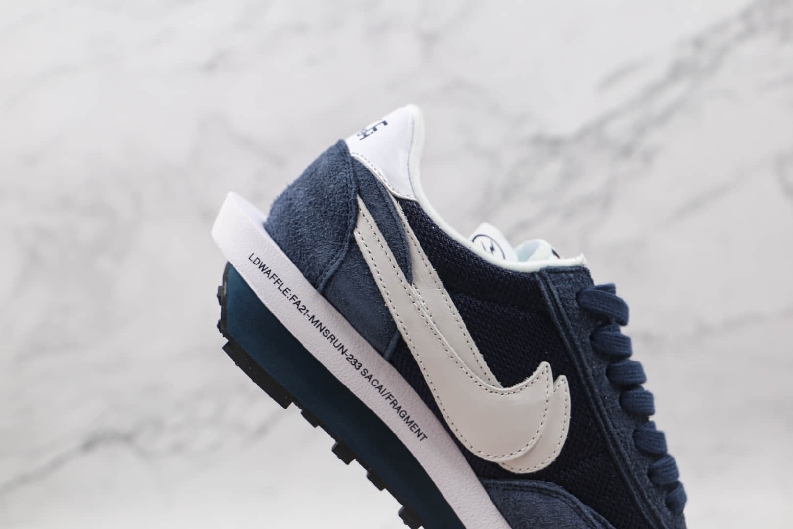 耐克NIKE LDV Waffle x SACAI联名款纯原版本华夫二代深蓝色双钩解构鞋原盒原标 货号:DH2684-400