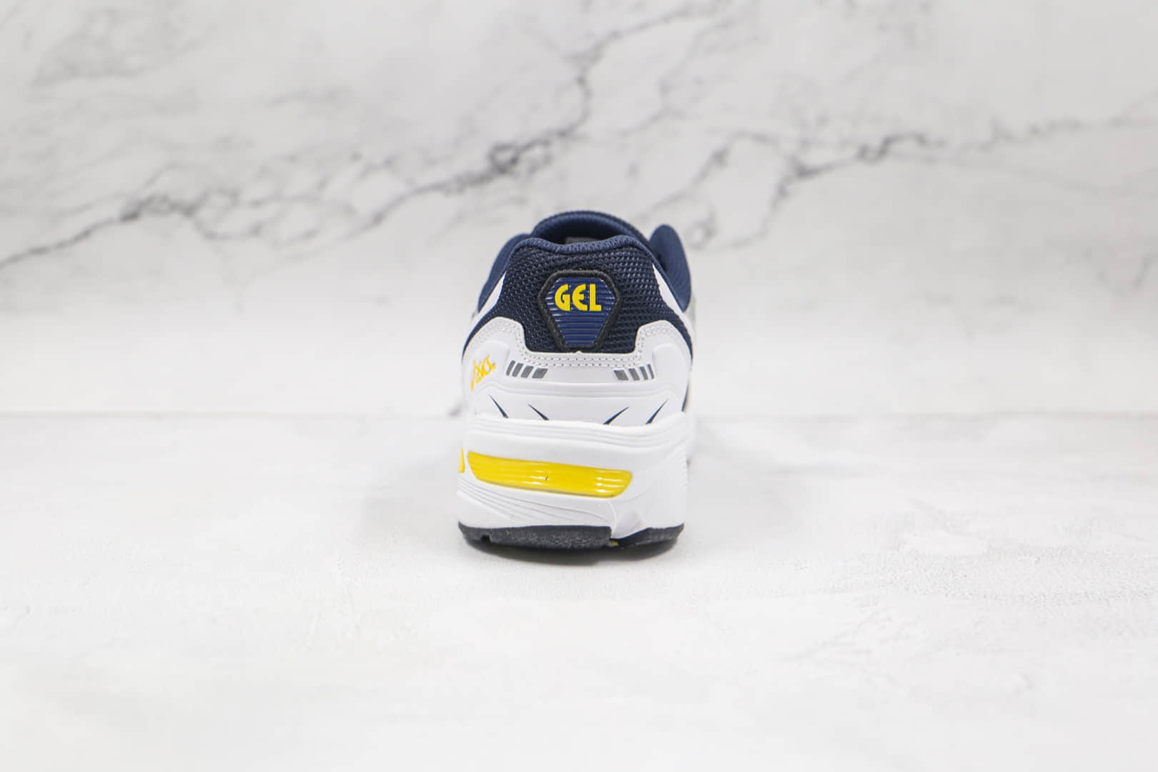 亚瑟士ASICS GEL-1090纯原版本白深蓝黄色复古跑鞋原楦头纸板打造 货号:1021A275-400