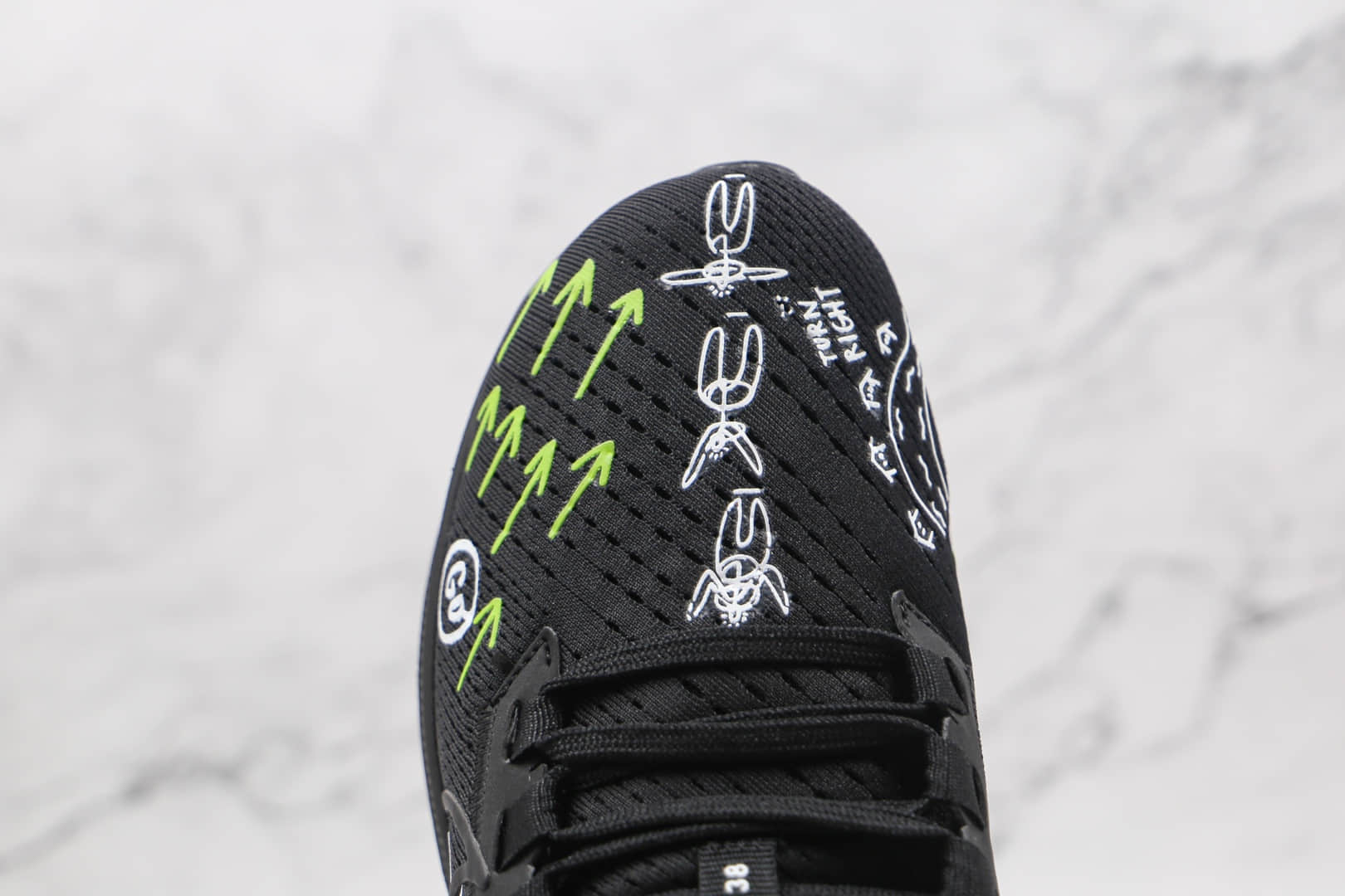 耐克Nike Air Zoom Pegasus 38纯原版本登月38代黑色涂鸦慢跑鞋原档案数据开发 货号:DM3274-001