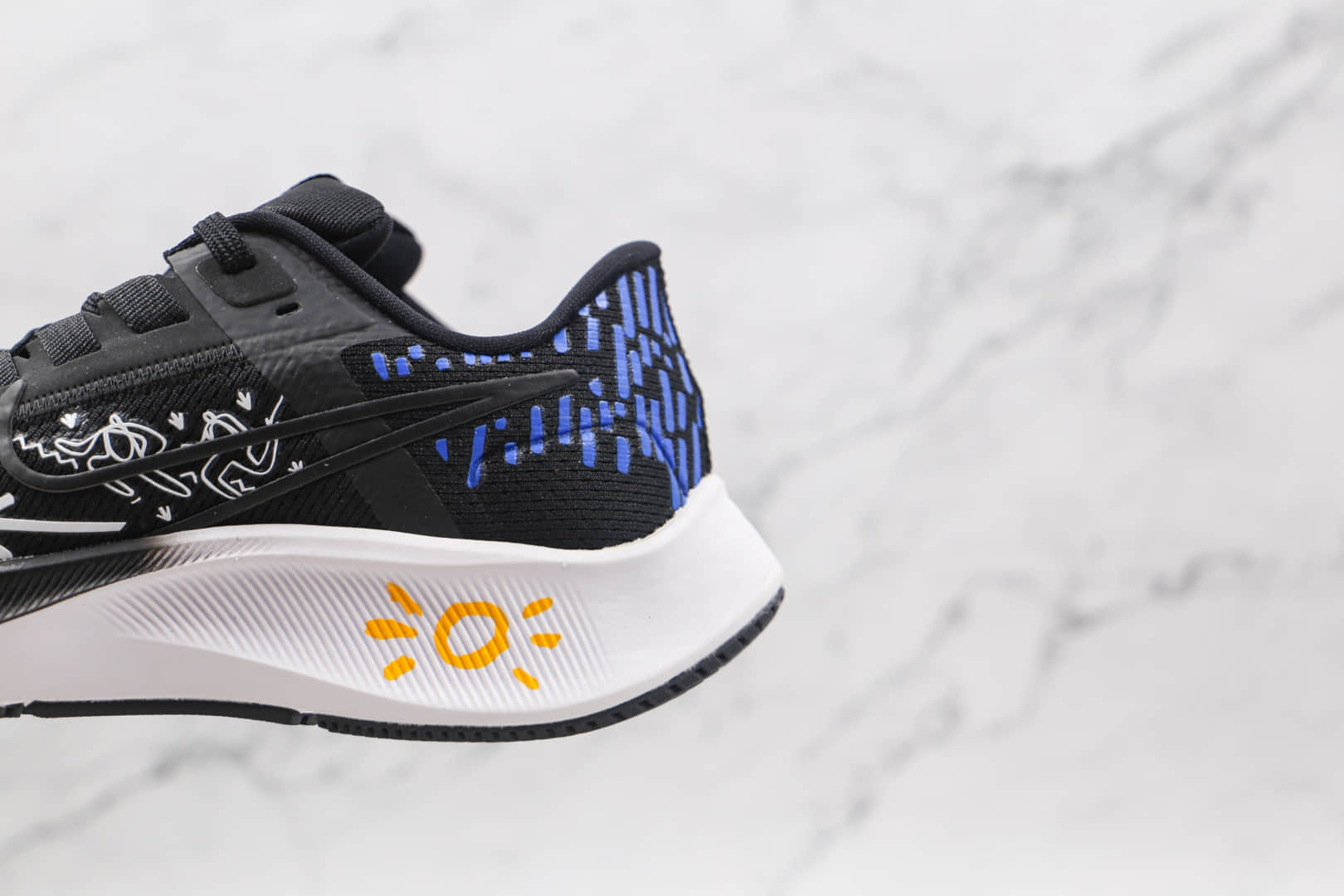 耐克Nike Air Zoom Pegasus 38纯原版本登月38代黑色涂鸦慢跑鞋原档案数据开发 货号:DM3274-001