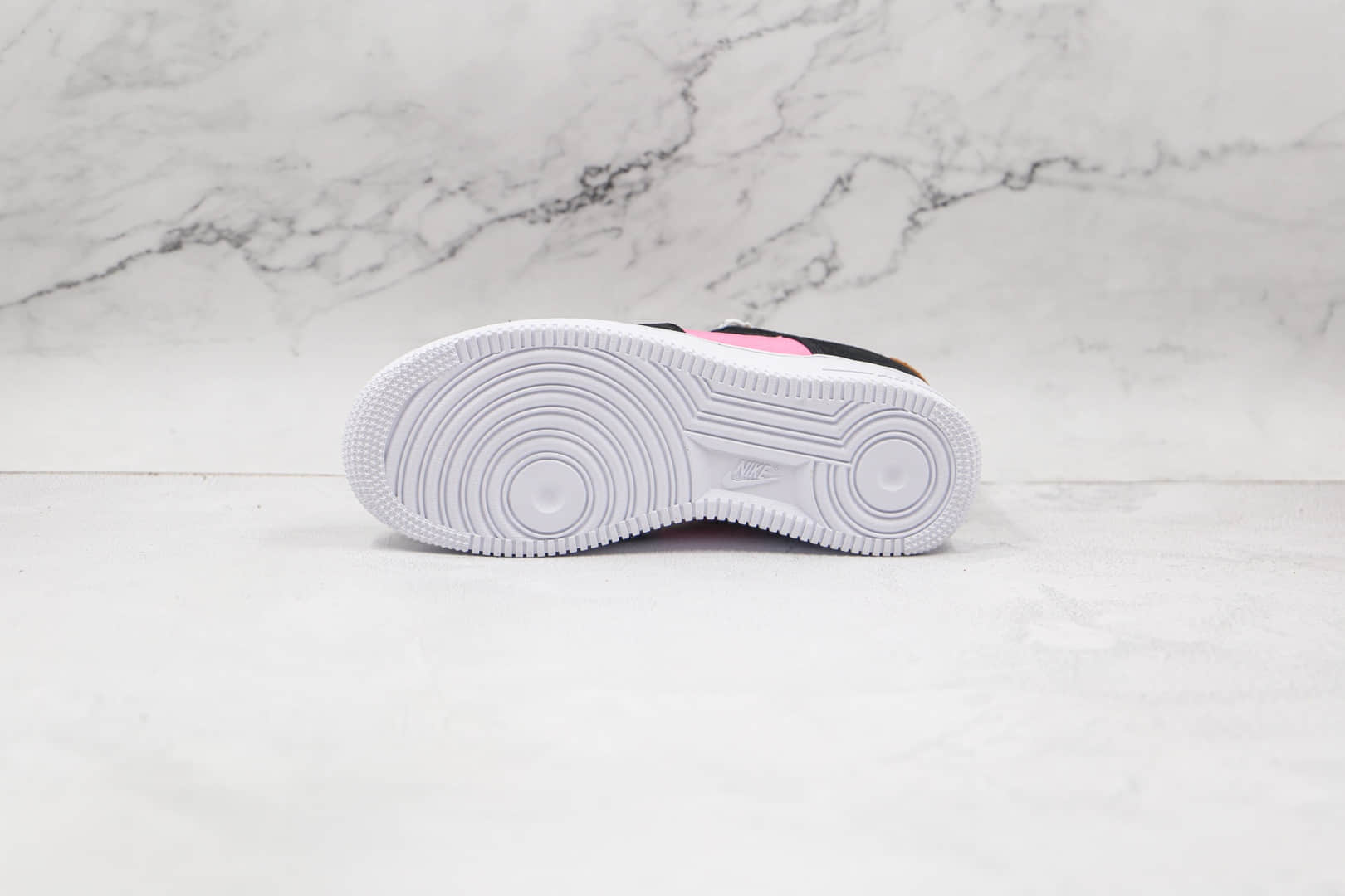 耐克Nike WMNS Air Force 1 LV8纯原版本低帮空军一号编织格子钩黑橙粉色板鞋内置气垫 货号:CJ4093-002