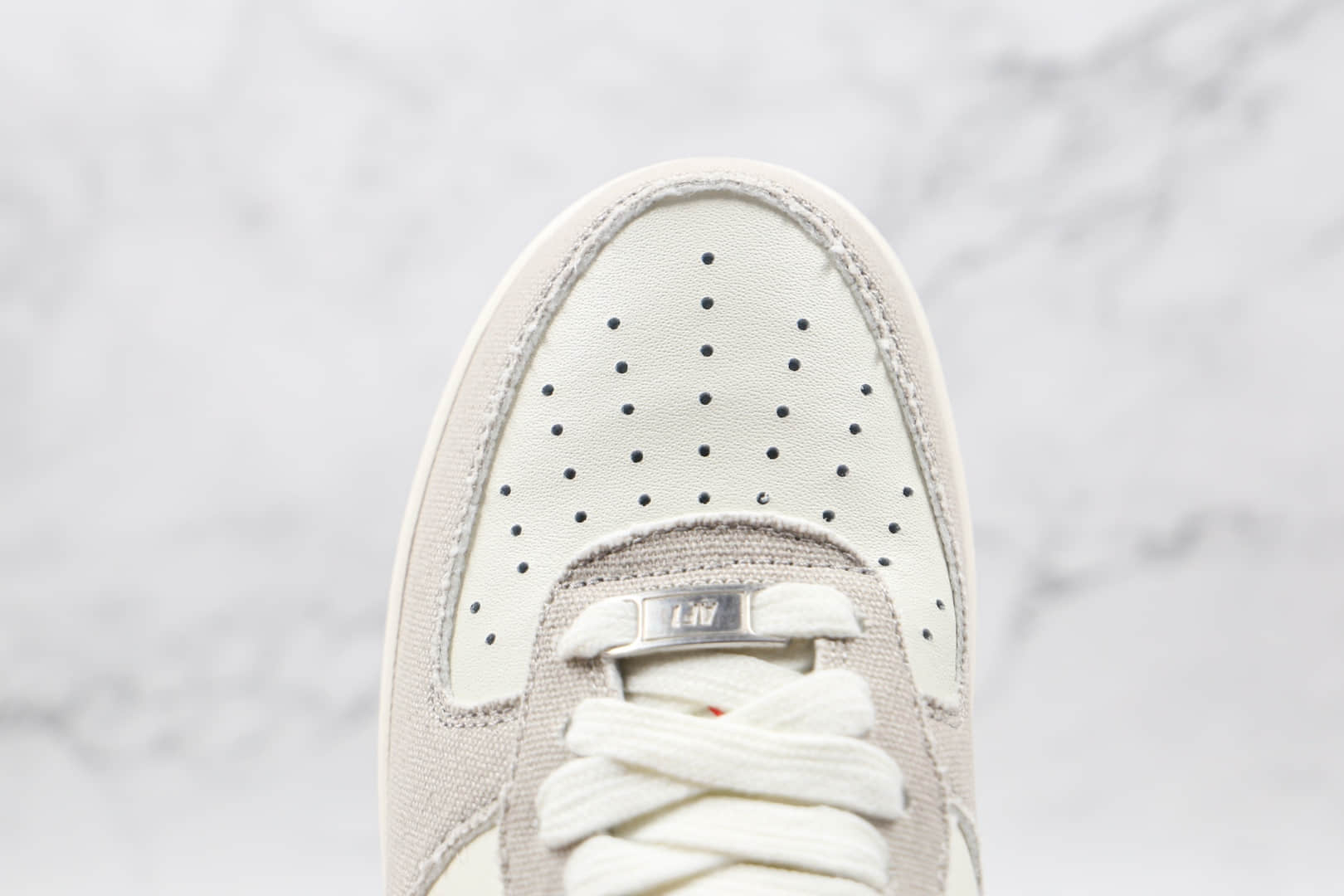 耐克Nike Air Force 1 Low纯原版本低帮空军一号灰白拼接帆布板鞋内置气垫 货号:BQ5806-228