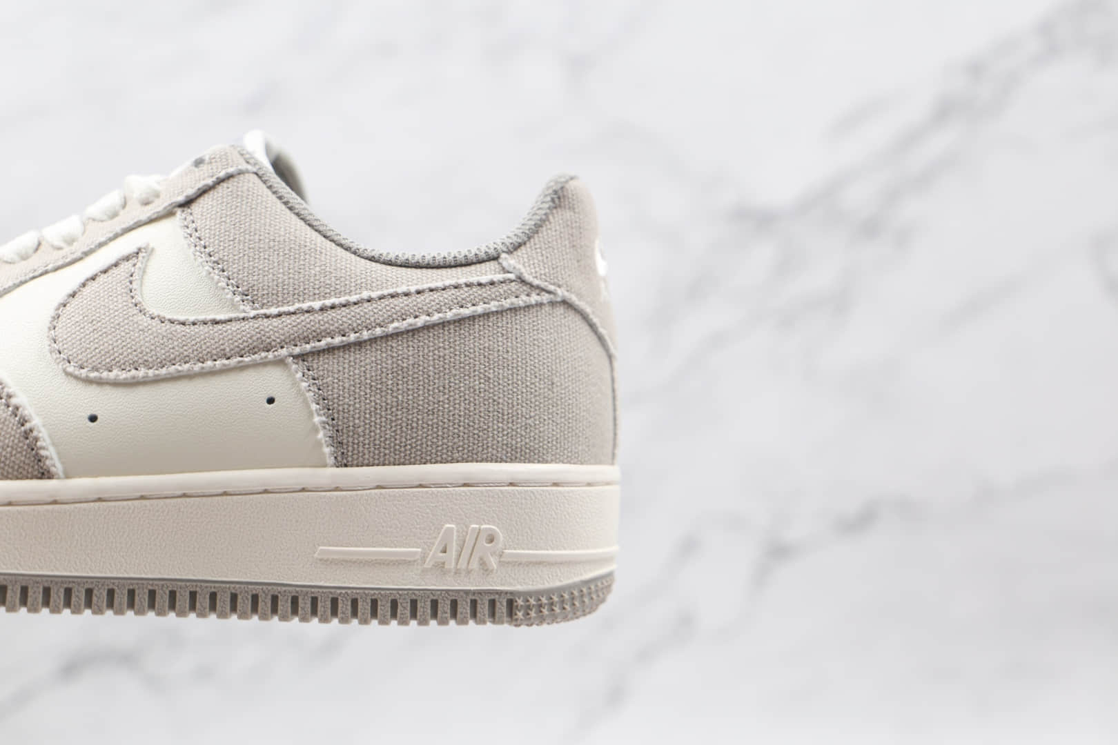 耐克Nike Air Force 1 Low纯原版本低帮空军一号灰白拼接帆布板鞋内置气垫 货号:BQ5806-228