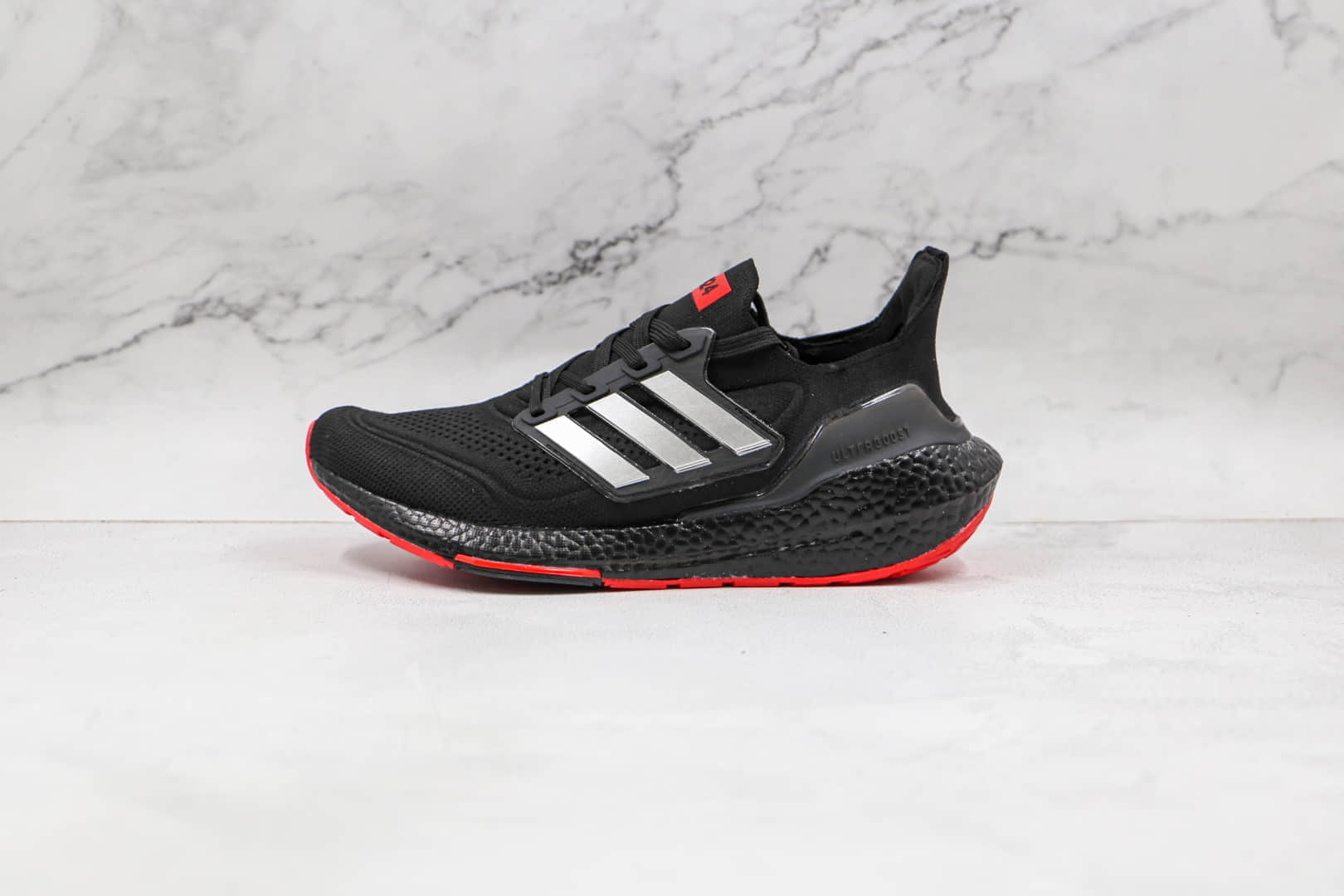 阿迪达斯adidas Ultra Boost 21 UB7.0公司级版本爆米花跑鞋黑红色原档案数据开发 货号:GV9716