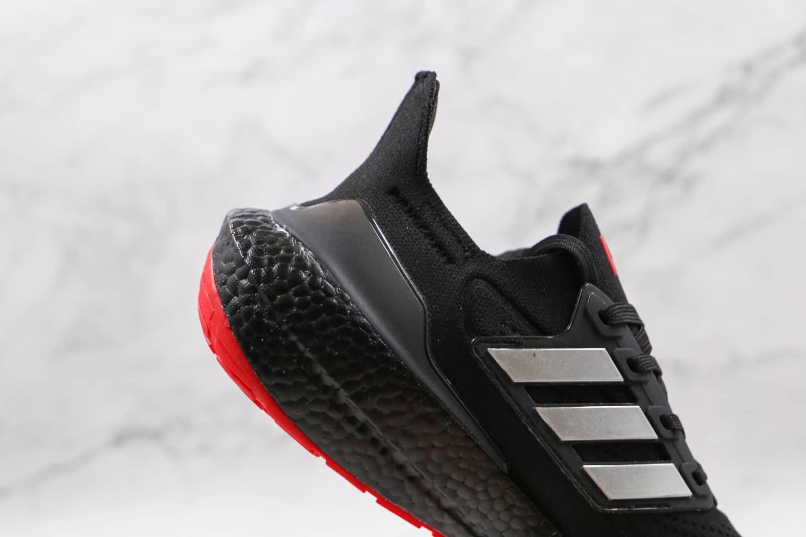 阿迪达斯adidas Ultra Boost 21 UB7.0公司级版本爆米花跑鞋黑红色原档案数据开发 货号:GV9716