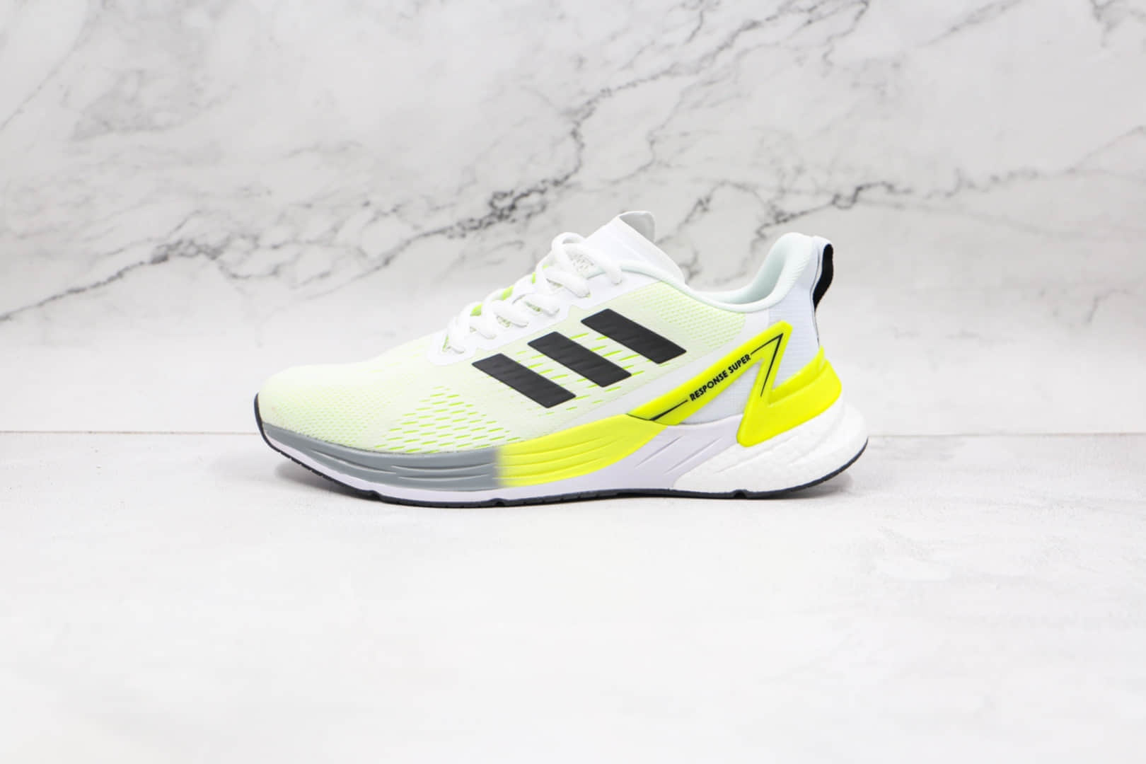 阿迪达斯Adidas RESPONSE SUPER纯原版本白黑黄色SR-l.PACE 5.0爆米花跑鞋原盒原标 货号:FY8749