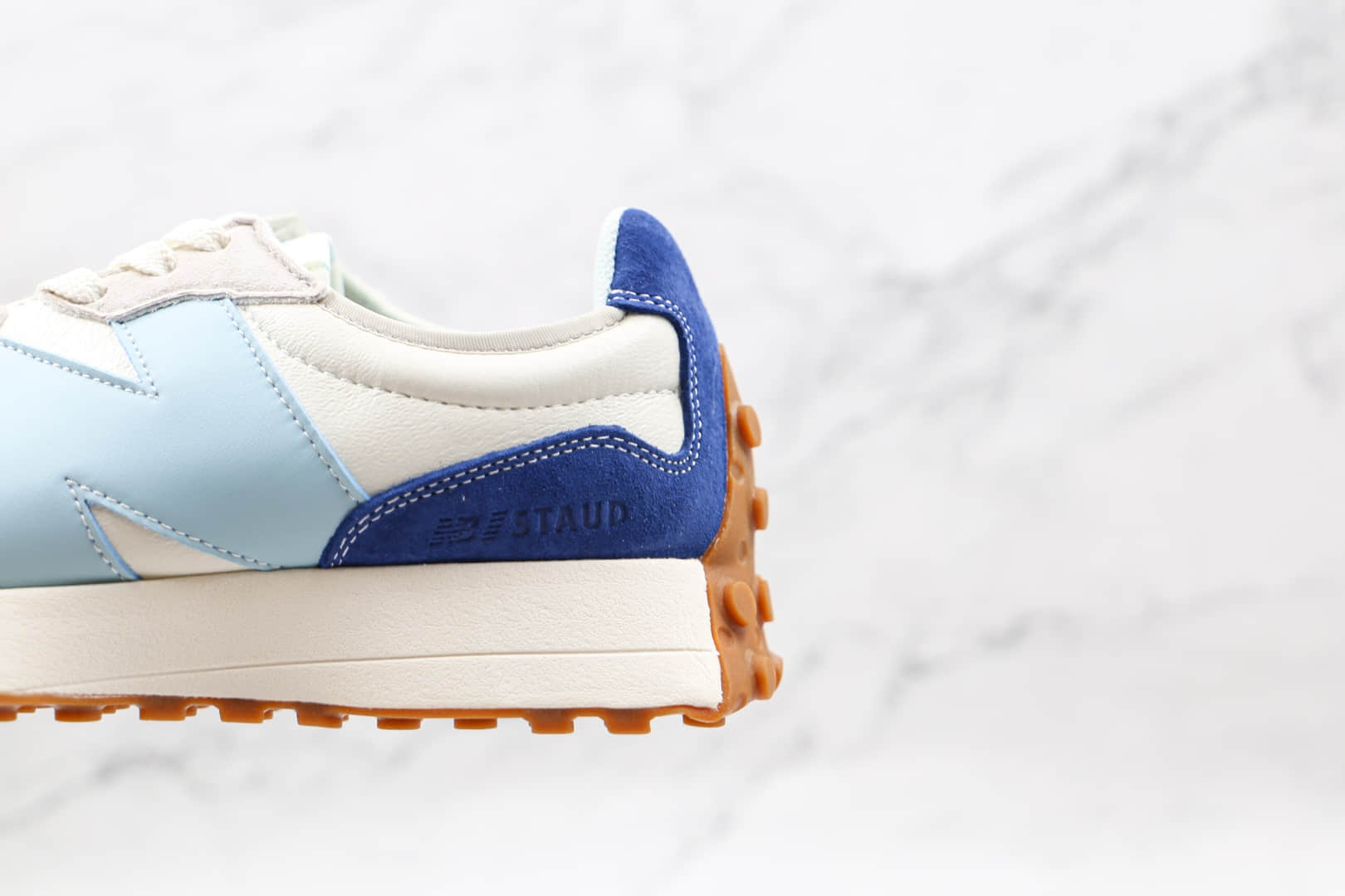 新百伦New Balance 327纯原版本复古NB327白蓝色皮面慢跑鞋原楦头纸板打造 货号:MS327SZ