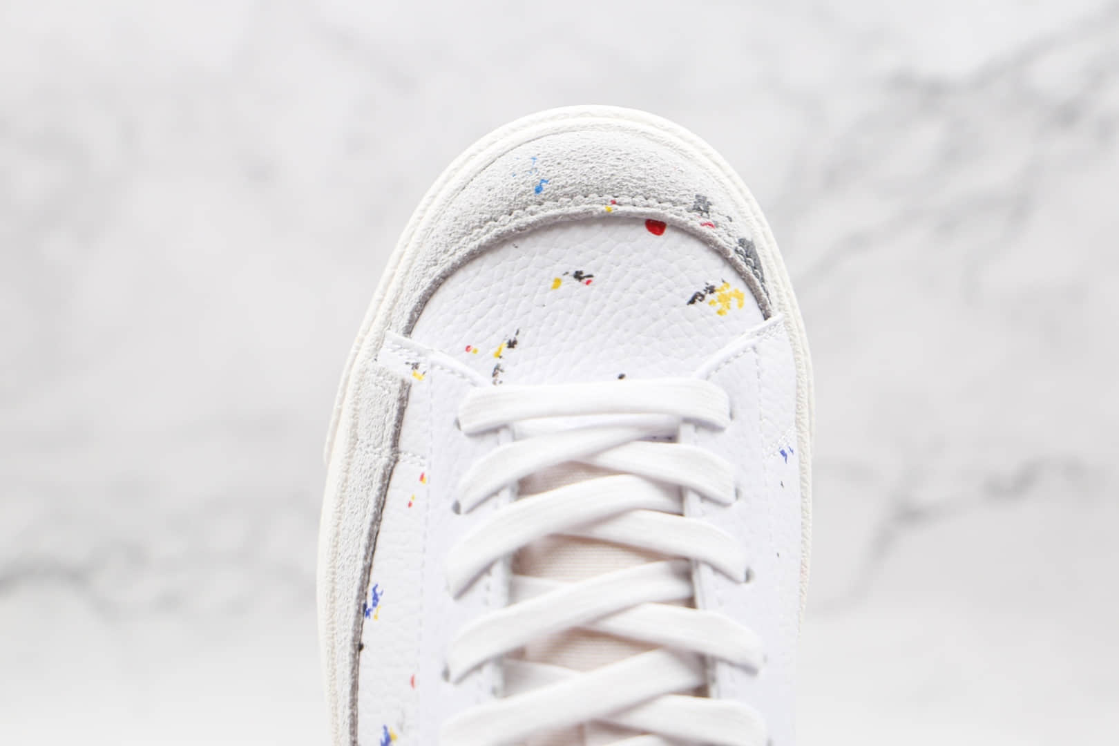 耐克NIKE Blazer LOW 77 VNTG纯原版本低帮开拓者白黑色泼墨板鞋原楦头纸板打造 货号：DJ1517-100