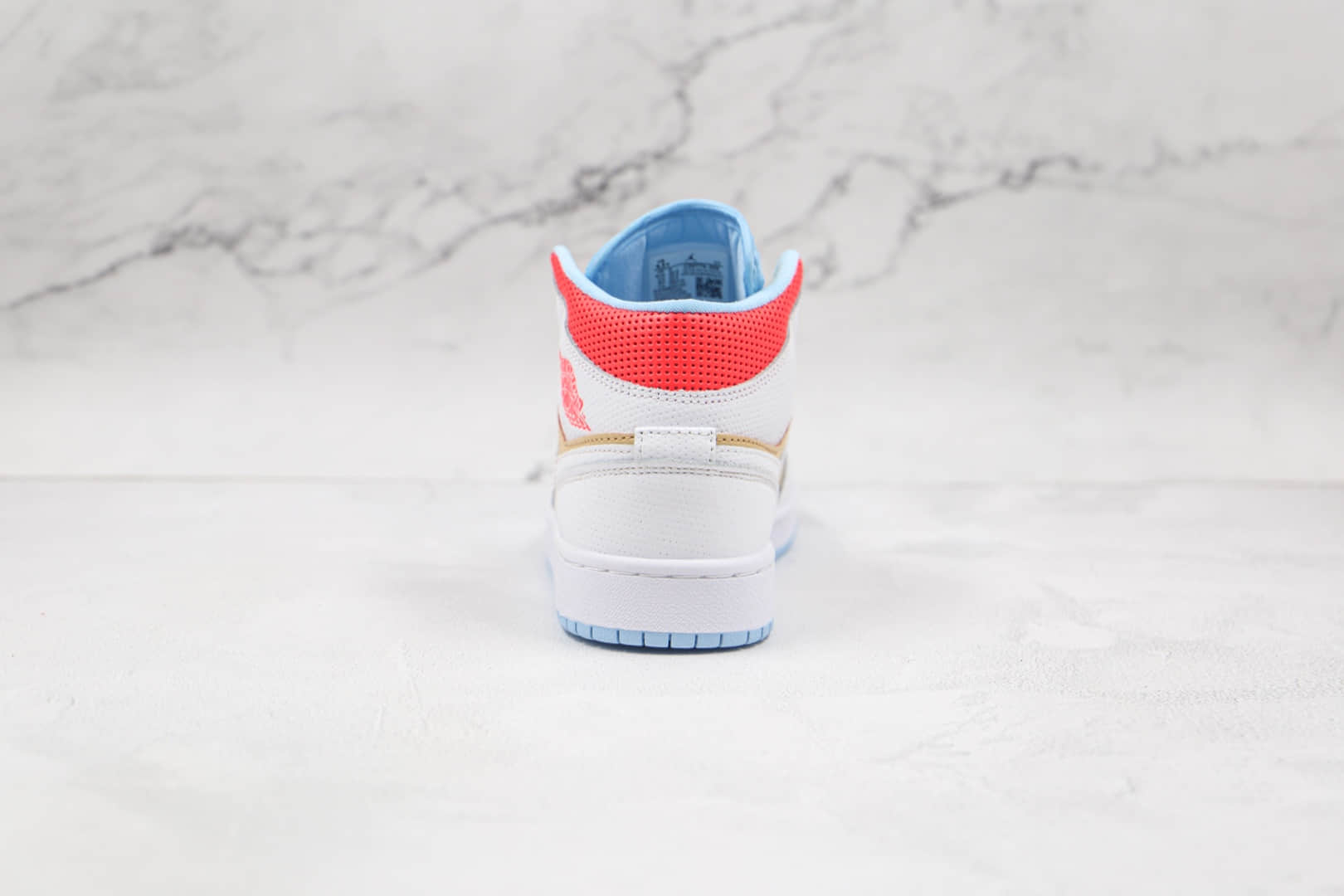 乔丹Air Jordan 1 Mid SE Sesame纯原版本中帮AJ1芝麻白黄红色板鞋原楦头纸板打造 货号:CZ0774-200
