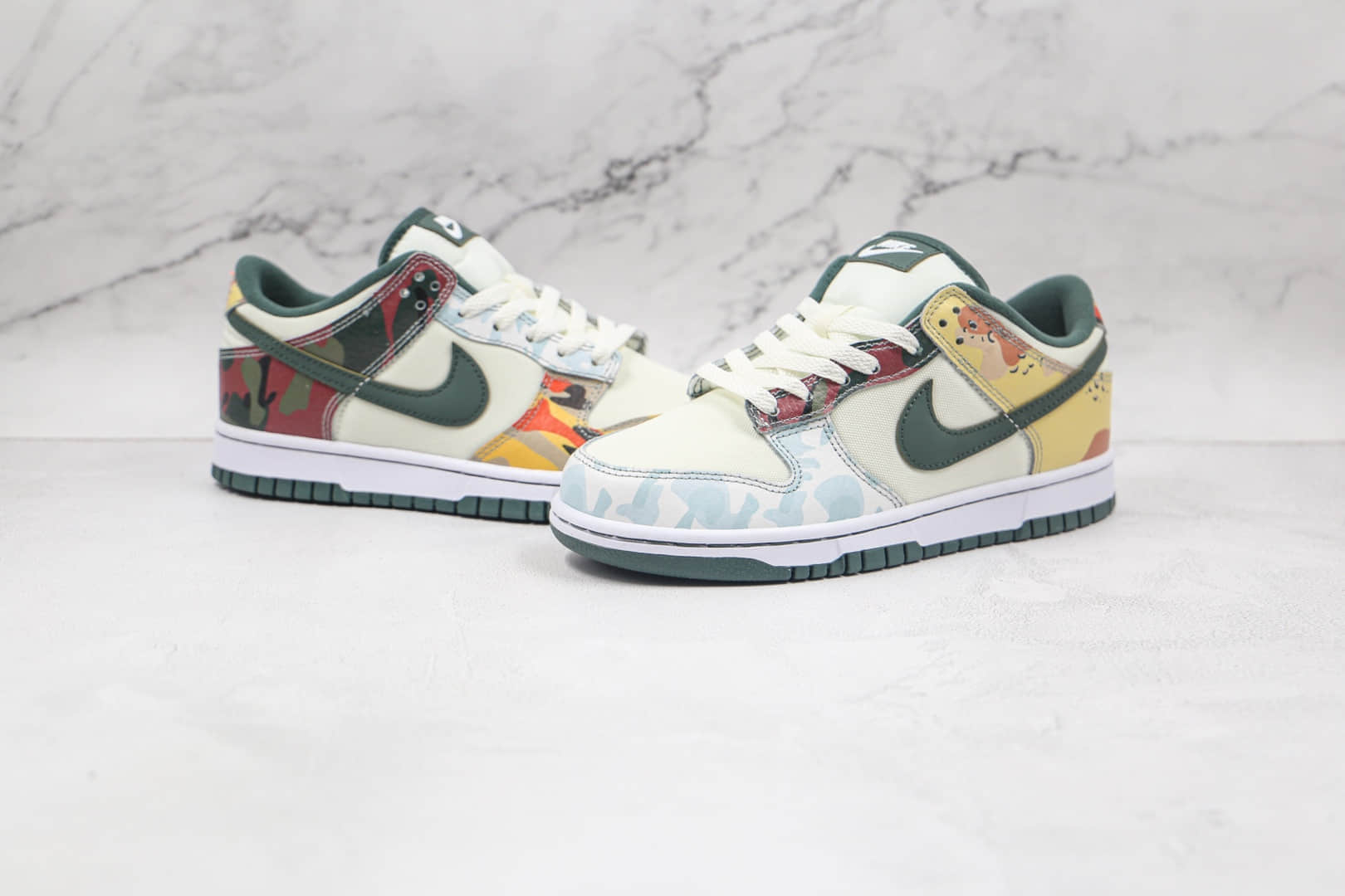 耐克Nike Dunk Low SE Mixed Camo纯原版本低帮DUNK鸳鸯迷彩拼接板鞋原楦头纸板打造 货号:DH0957-100