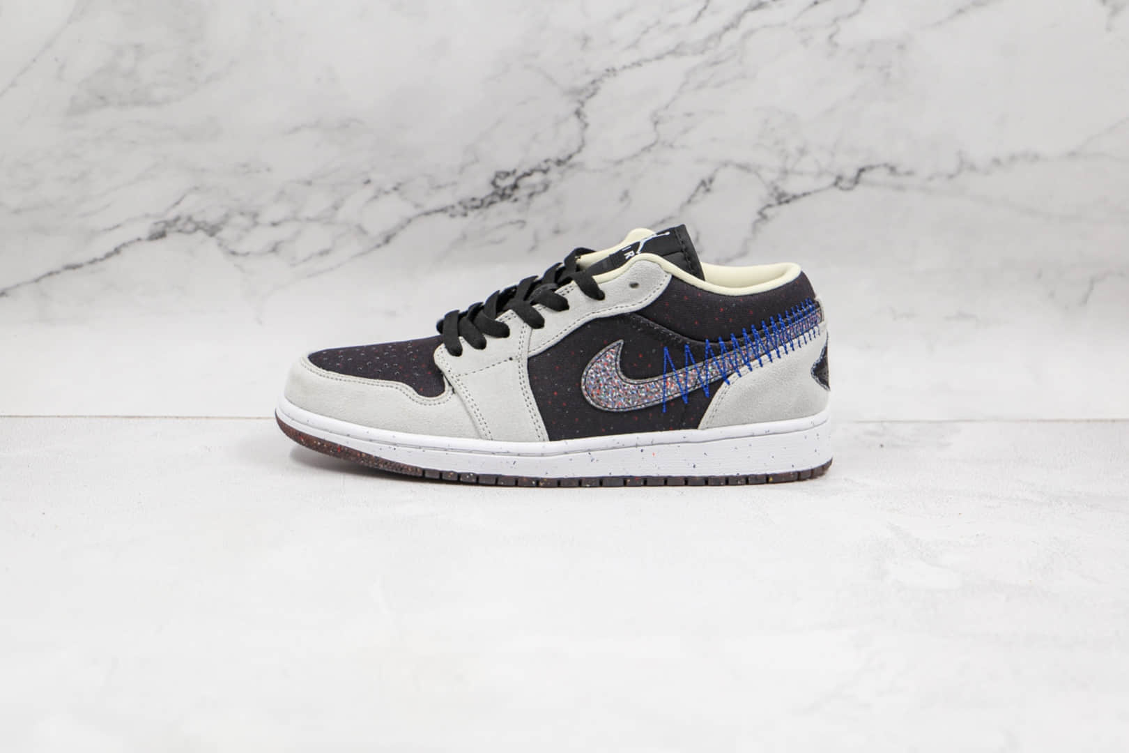 乔丹Air Jordan 1 Low Crater Releasing Soon纯原版本低帮AJ1灰色绒面可回收材料板鞋原楦头纸板打造 货号:DM4657-001